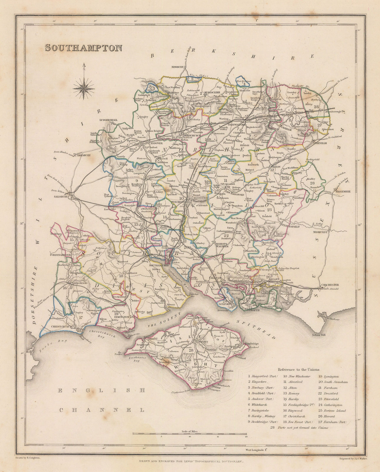 Samuel Lewis, Hampshire, 1848