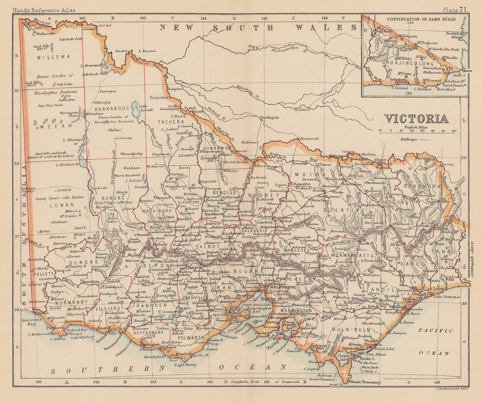 John Bartholomew, Victoria, 1887