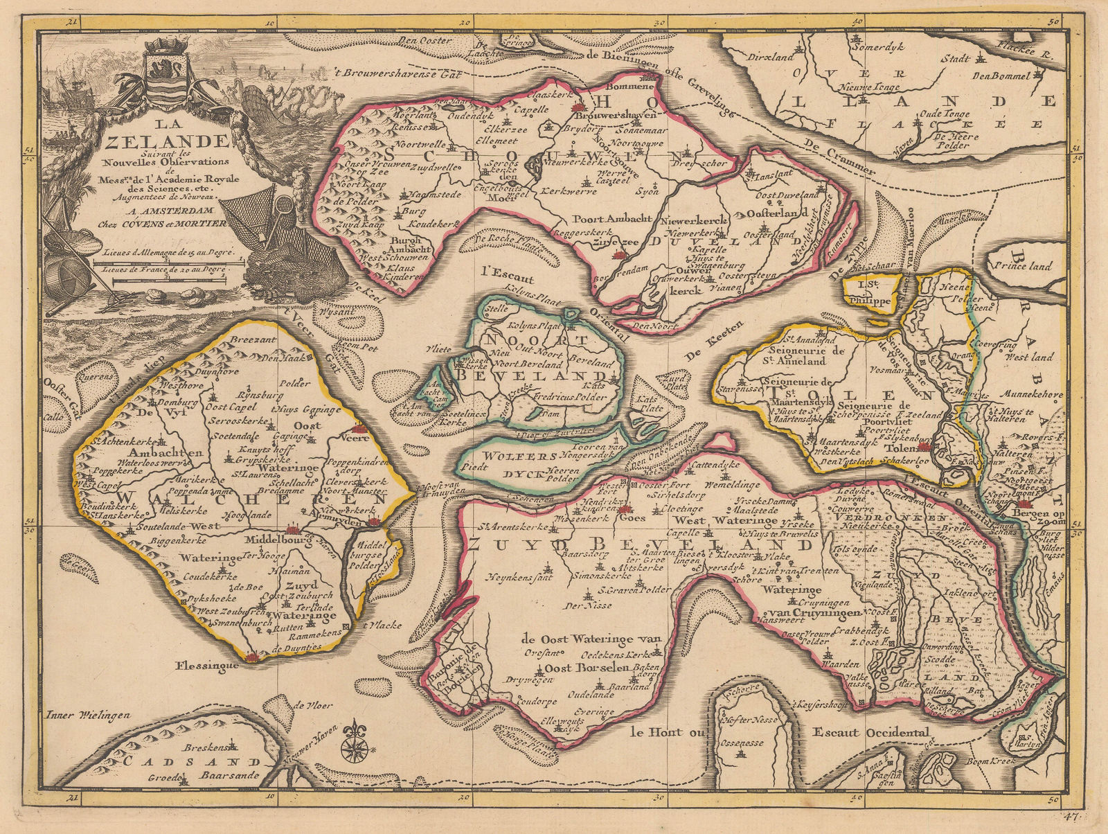Covens (Jean) & Mortier (Cornelius), Archipelago of Zeeland, 1730 c.