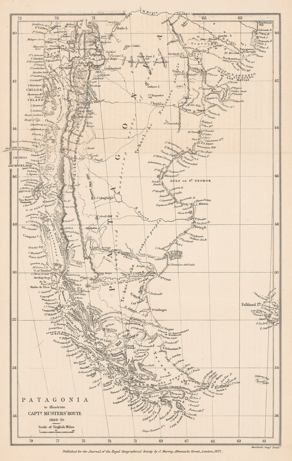 Royal Geographical Society (RGS), Patagonia, 1872