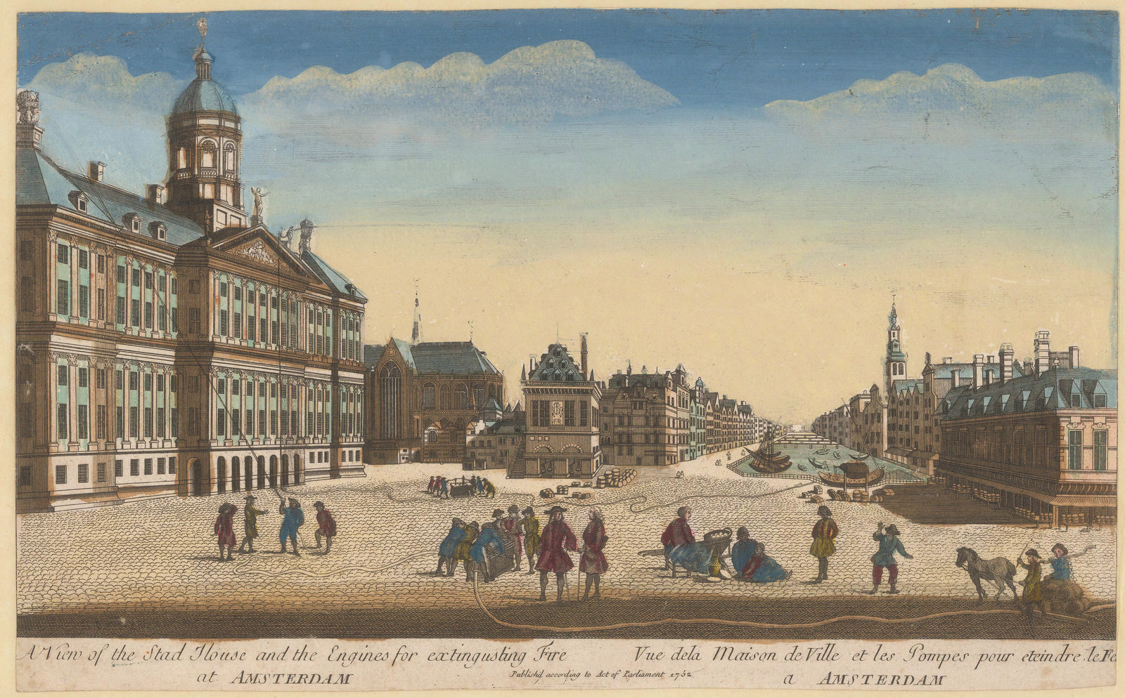 Vue D'Optique, Netherlands - Amsterdam, Town Hall, 1752