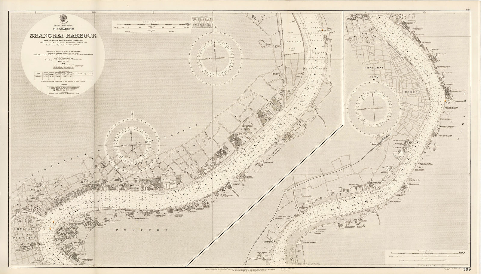 British Admiralty, The Whangpoo - Shanghai Harbour, 1936