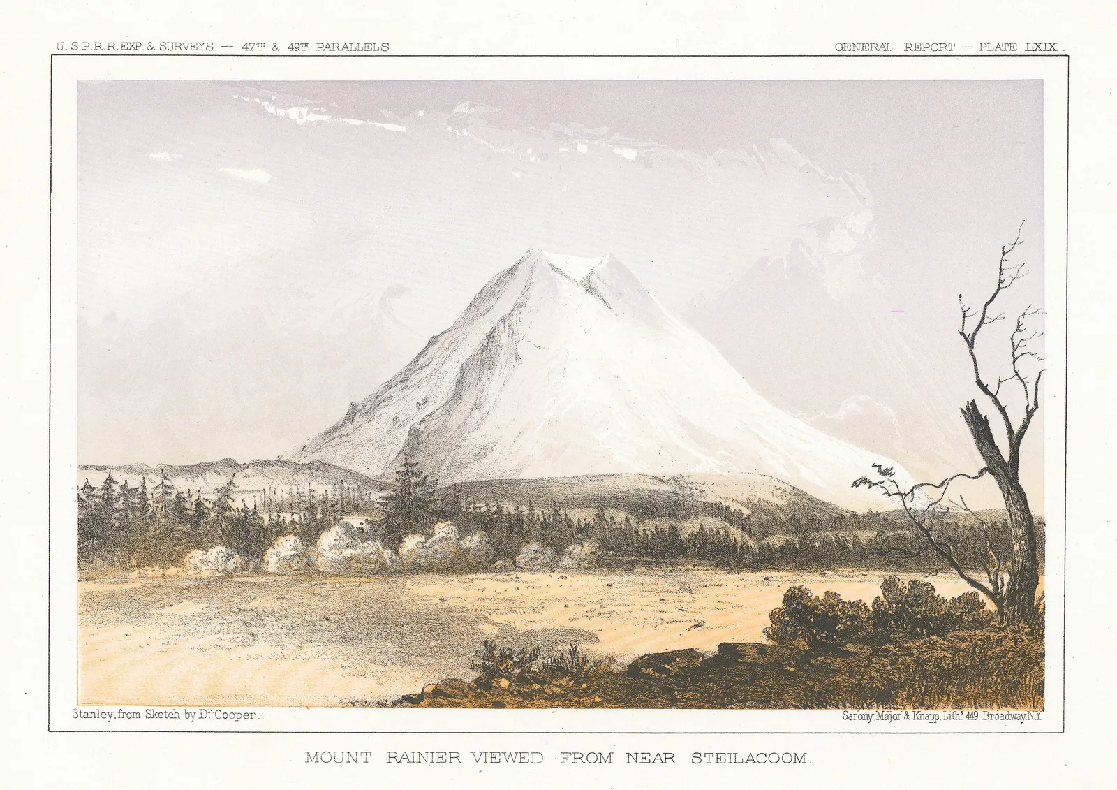 United States Pacific Railroad Expeditions (USPRR), Washington State - Mount Rainier, 1857
