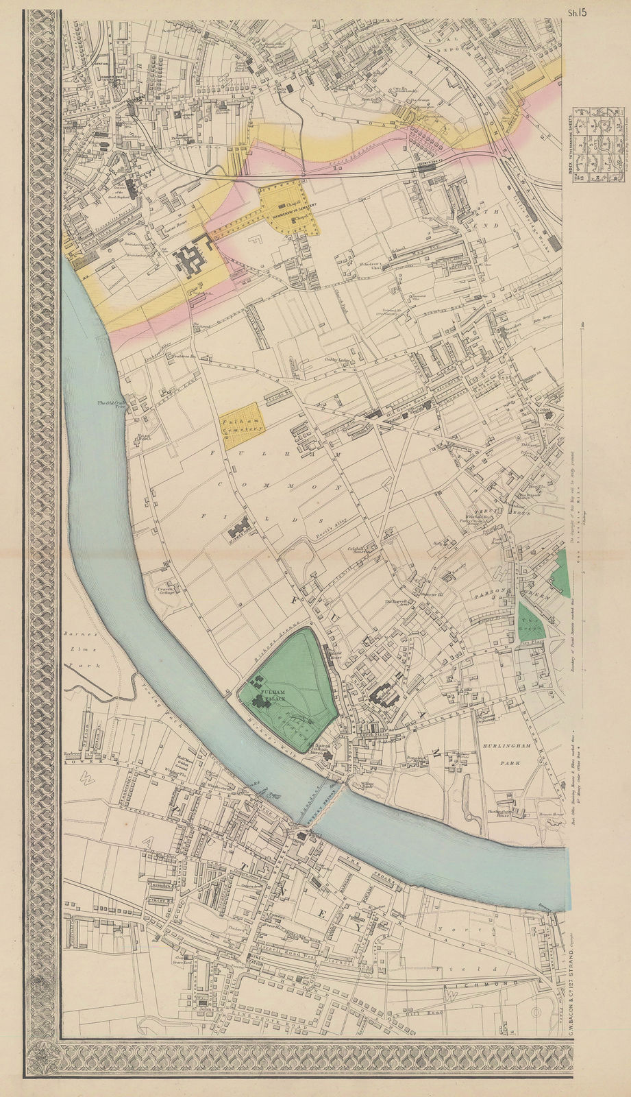 George W. Bacon, Fulham & Putney, 1880 c.