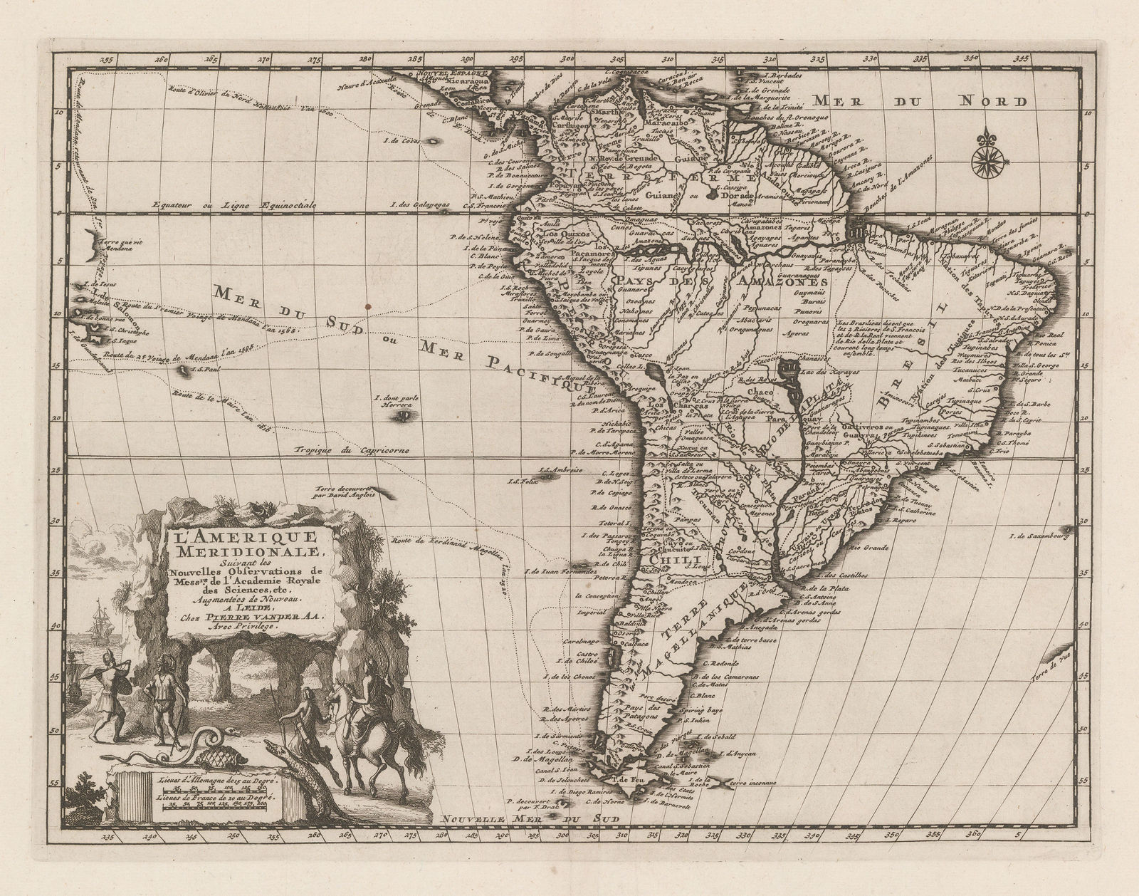 Pieter van der Aa, South America, 1714