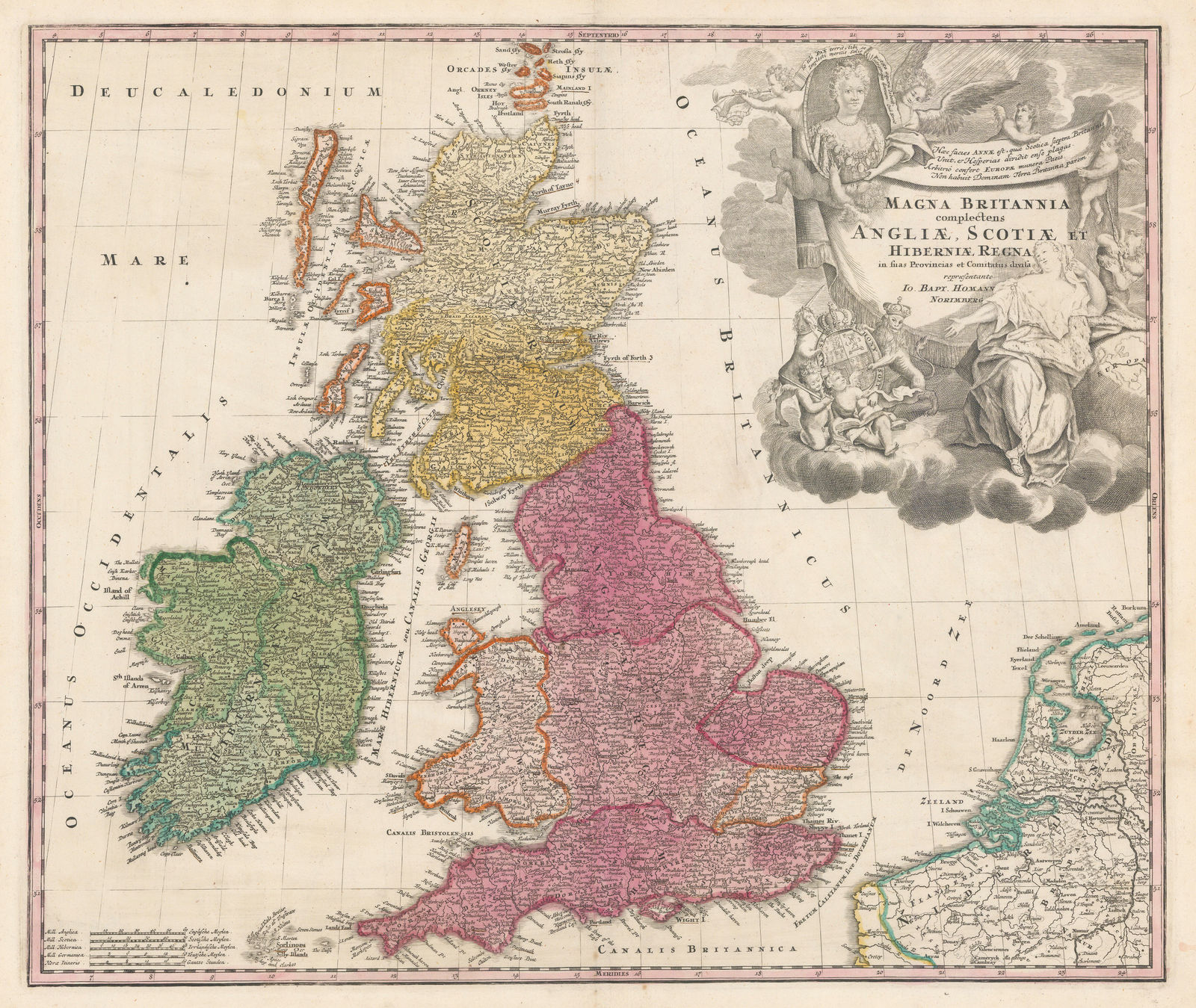 Johann Baptist Homann, Great Britain, 1713 c.
