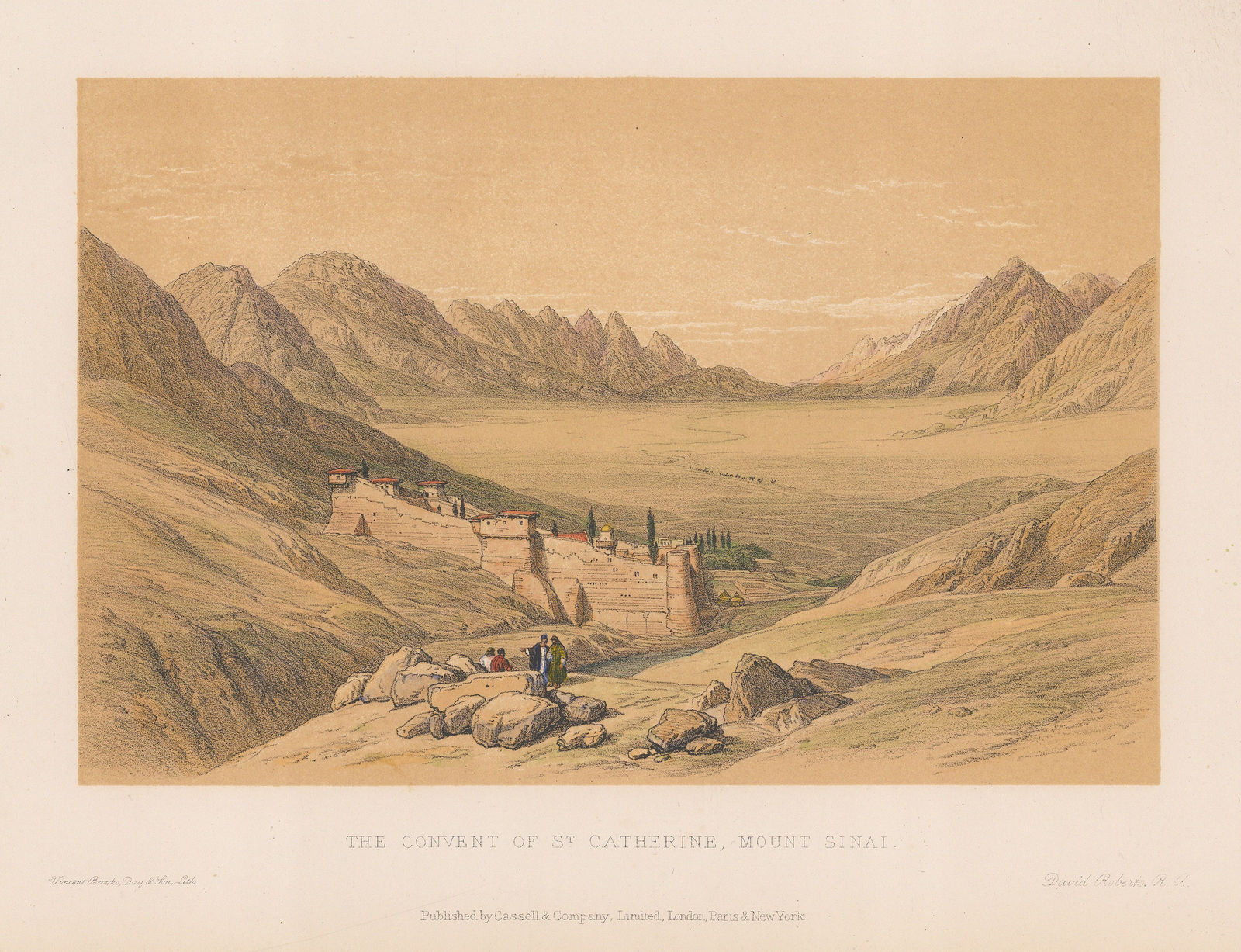 David Roberts, Holy Land - Mount Sinai, Convent of Saint Catherine, 1875 c.