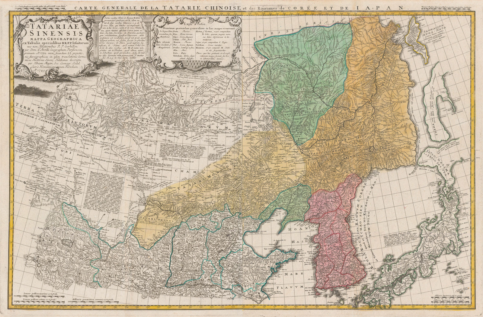 Homann Heirs, Korea, Japan, Northern China and Mongolia, 1749