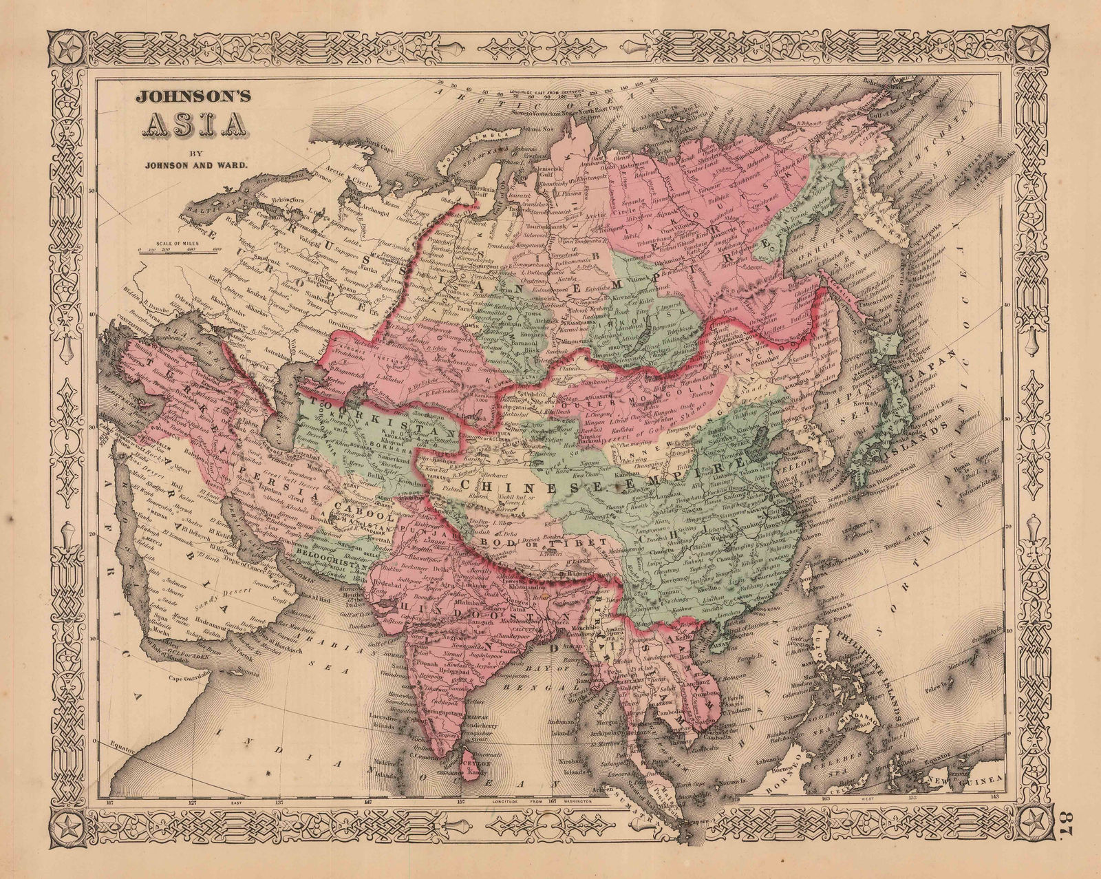Johnson & Ward, Johnson's Asia, 1863