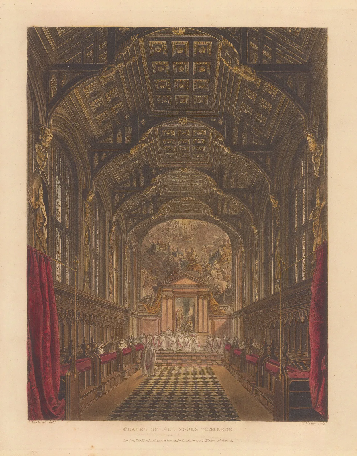 Rudolph Ackermann, Oxford University - All Souls College, 1814