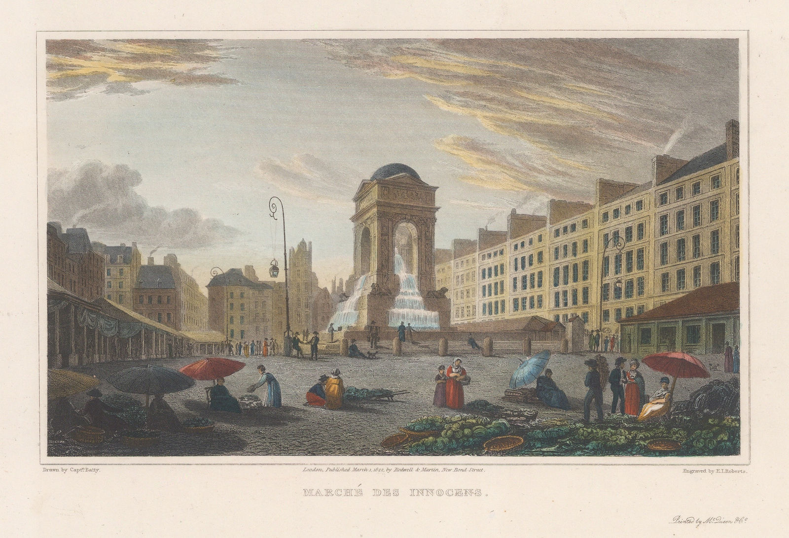 Lieut. Col. Batty, France - Paris, Place Joachim-du-Bellay, 1840 c.