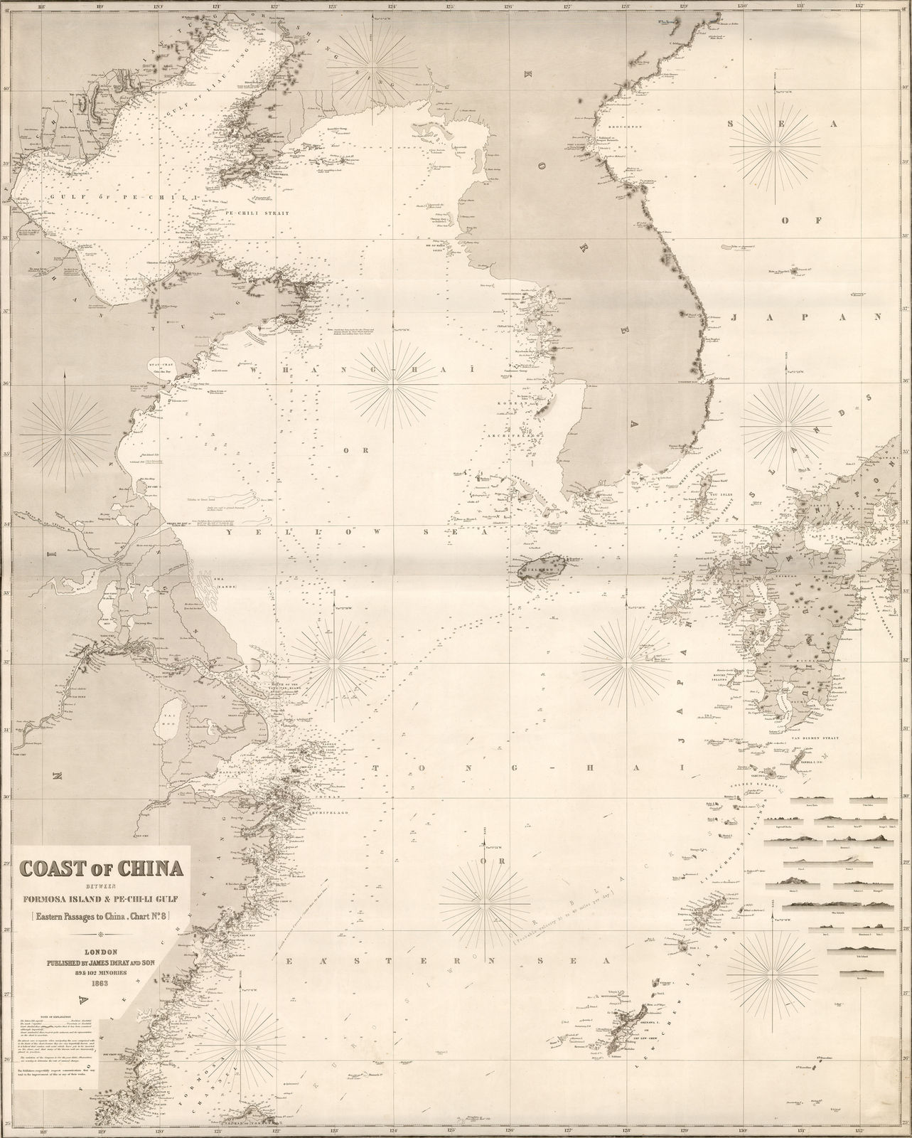 James Imray, Coast of China, Korea, and southern Japan, 1863
