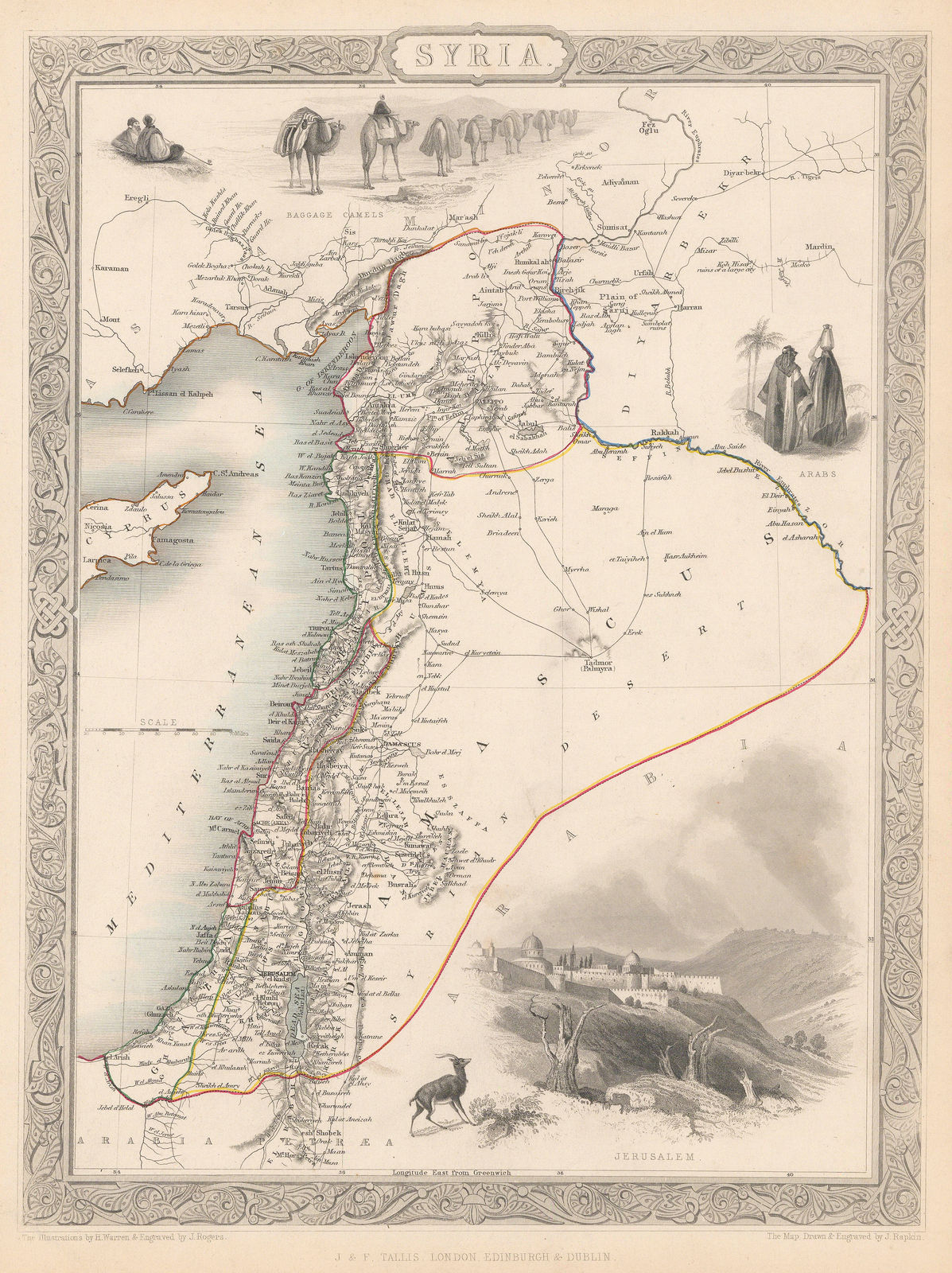 John Tallis, Syria, Lebanon, Israel & Palestine, 1851