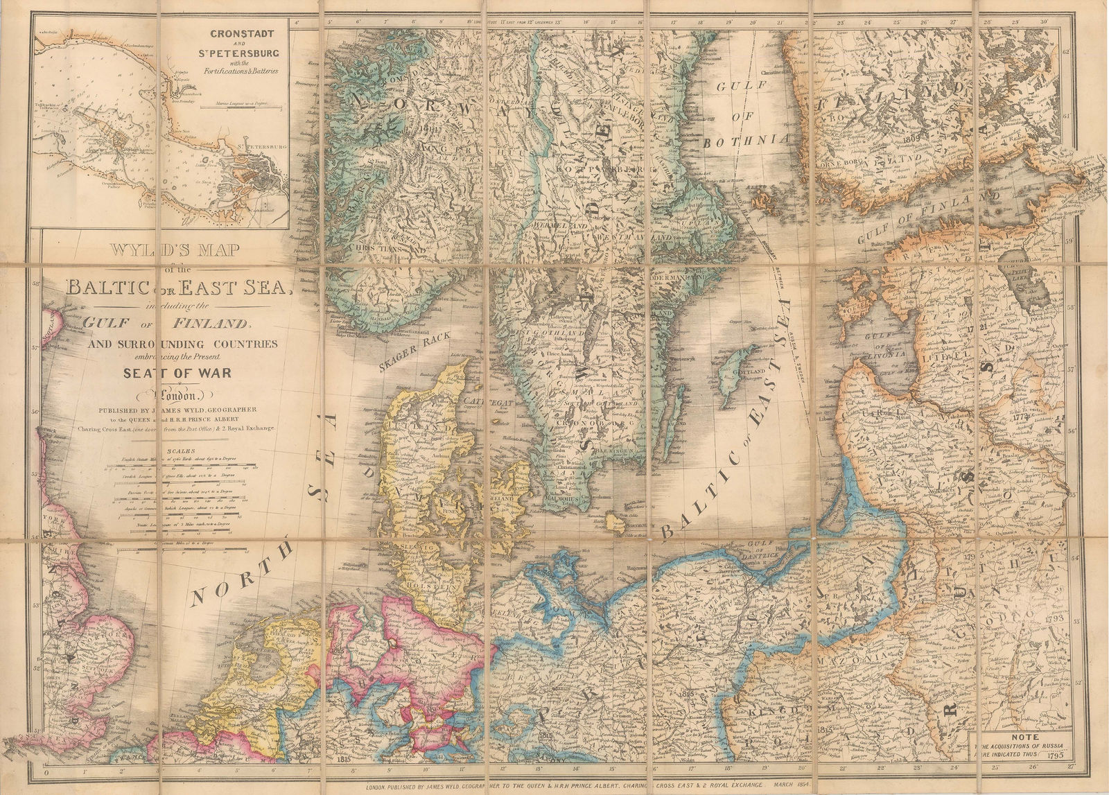James Wyld, Baltic Sea & Southern Scandinavia, 1854