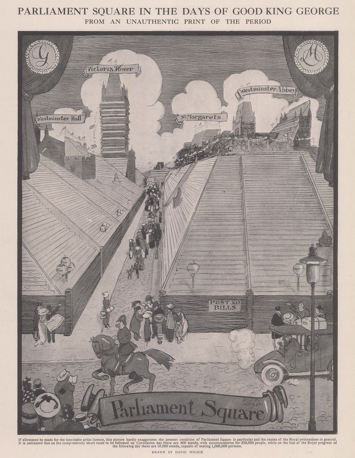 The Graphic Magazine, London - Cartoon - Parliament Square, 1911