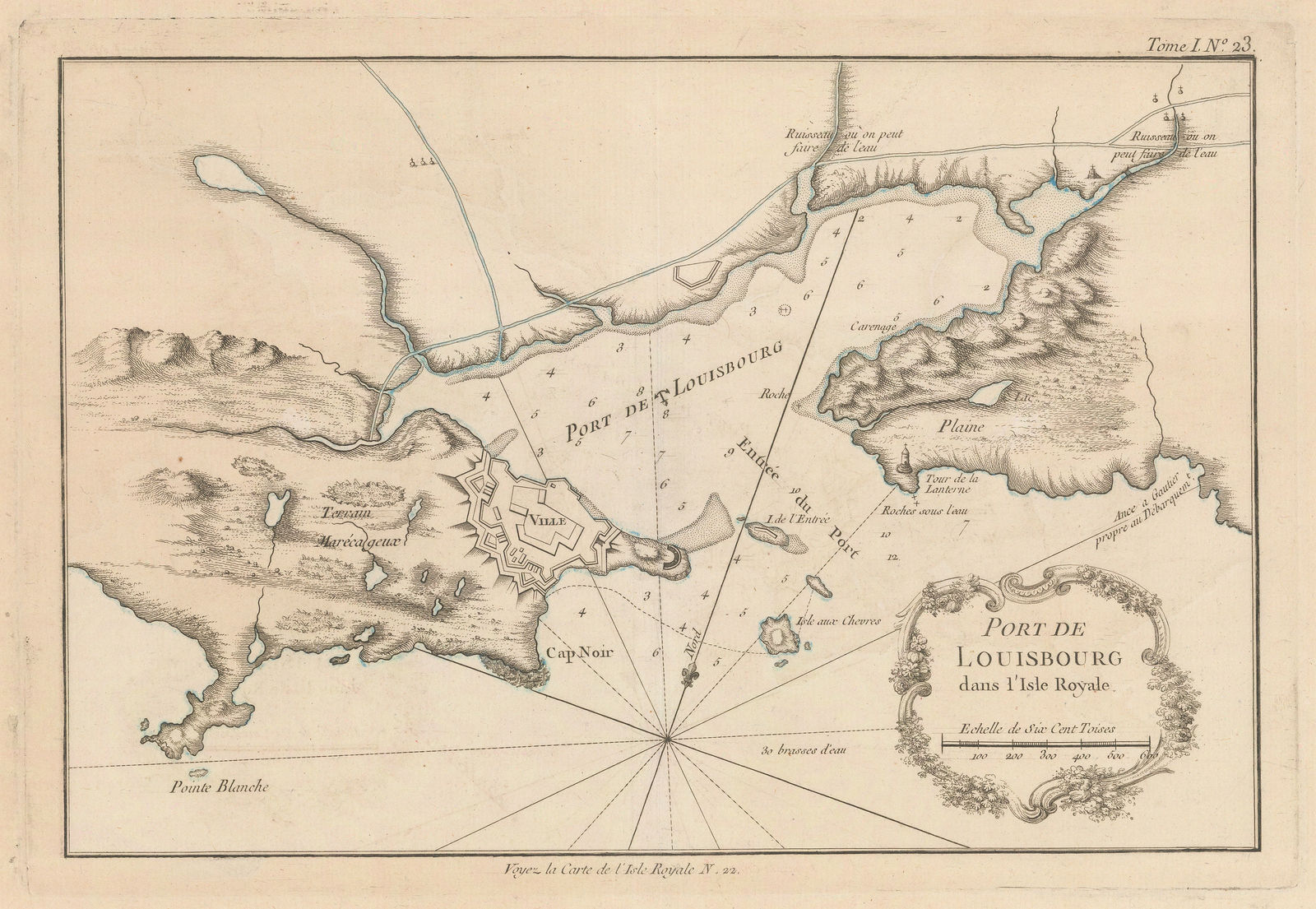 Jacques-Nicolas Bellin, Louisbourg Port, 1764