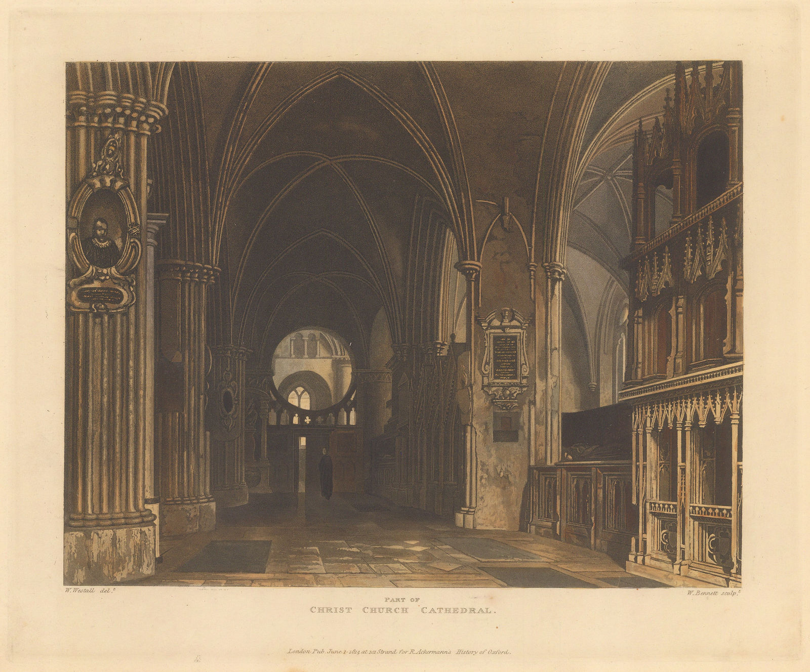 Rudolph Ackermann, Oxford University - Christ Church Cathedral, 1814
