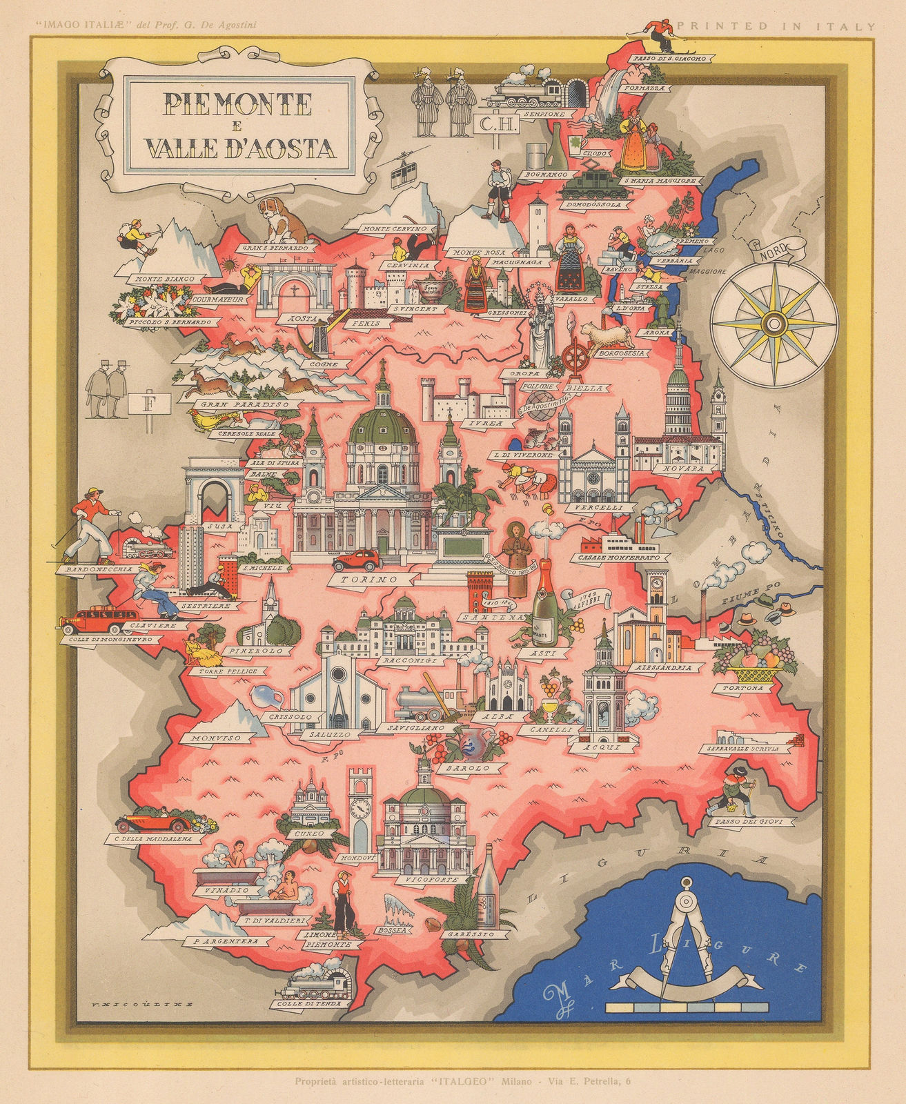 Giovanni De Agostini, Piemonte and Valle de Aosta, 1945 c.