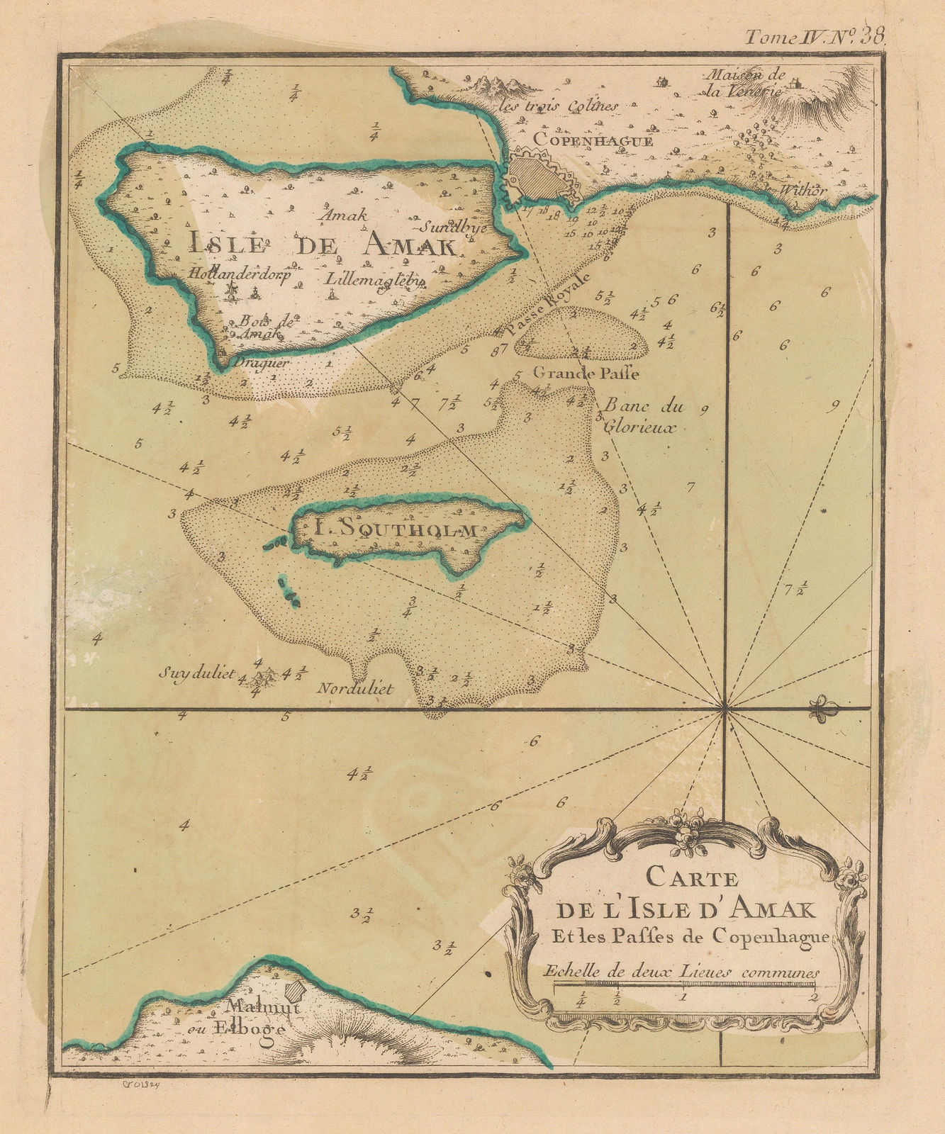 Jacques-Nicolas Bellin, Chart of the Øresund, 1764
