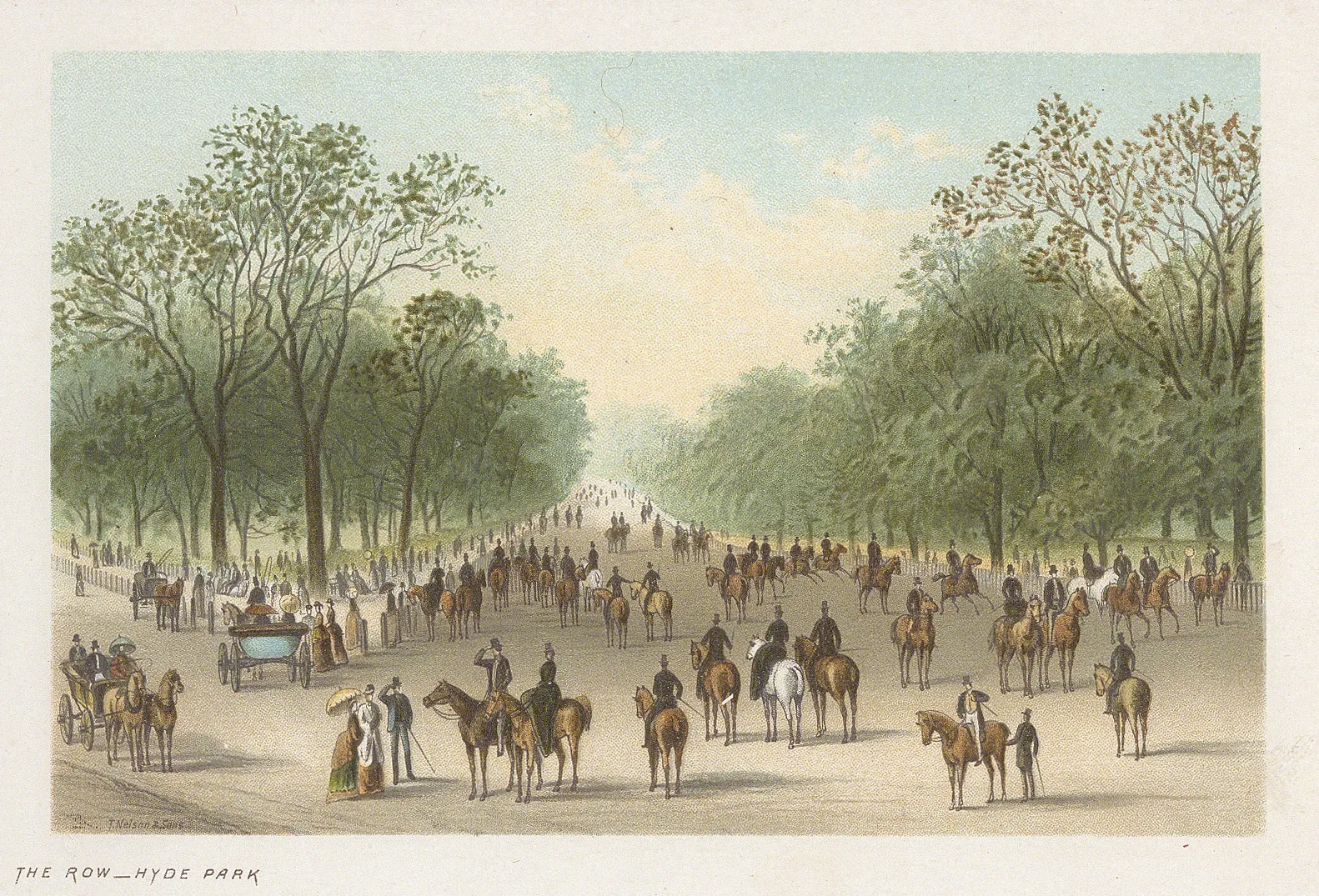 Thomas Nelson, London - Hyde Park, Rotten Row, 1891
