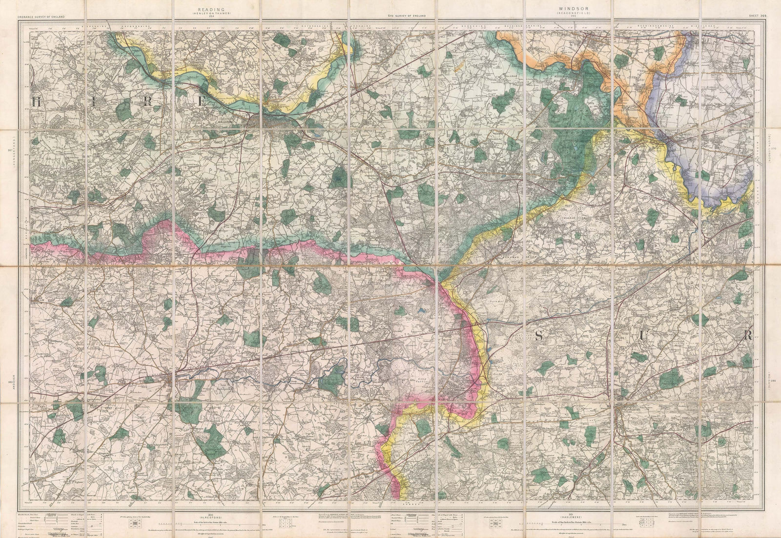 Ordnance Survey, The Country around Sandhurst, 1895