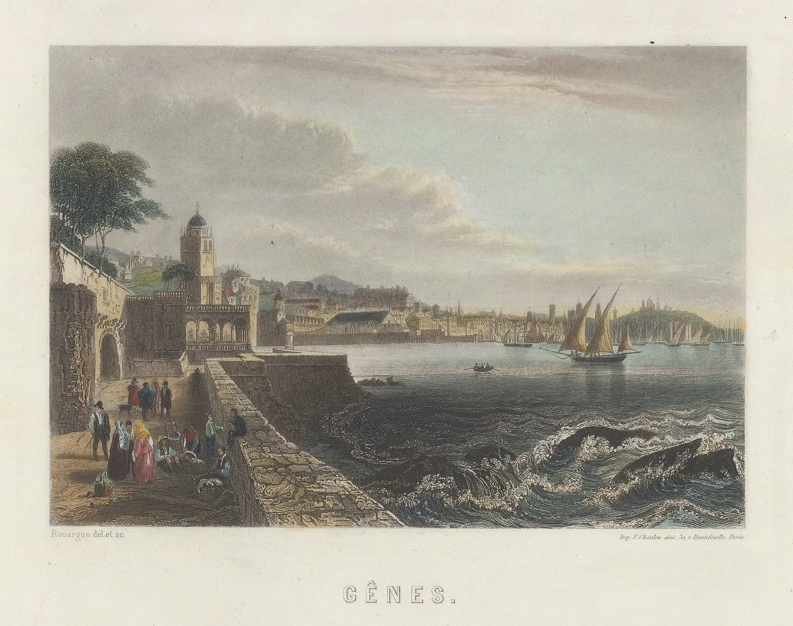 Conrad Malte-Brun, Italy - Genoa, 1855