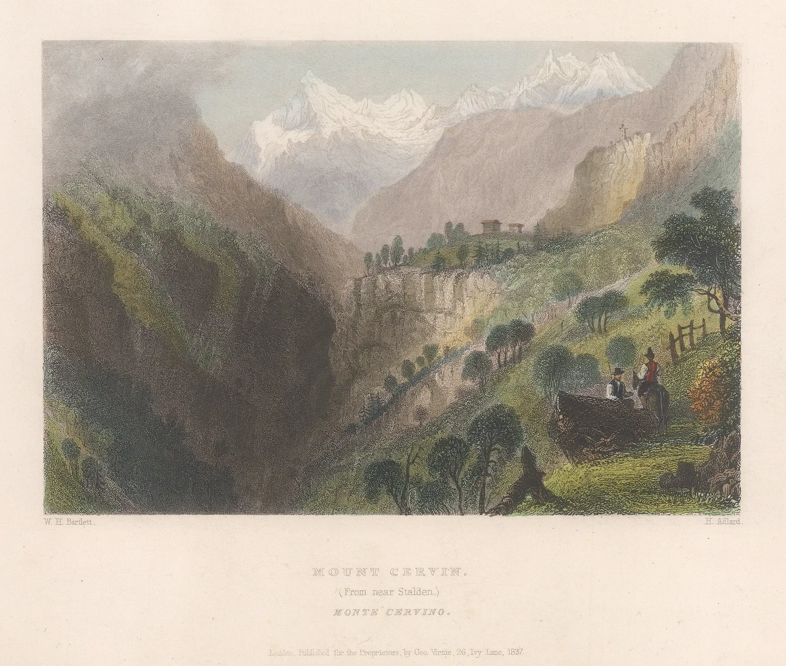 William Bartlett, Switzerland - Matterhorn, 1836