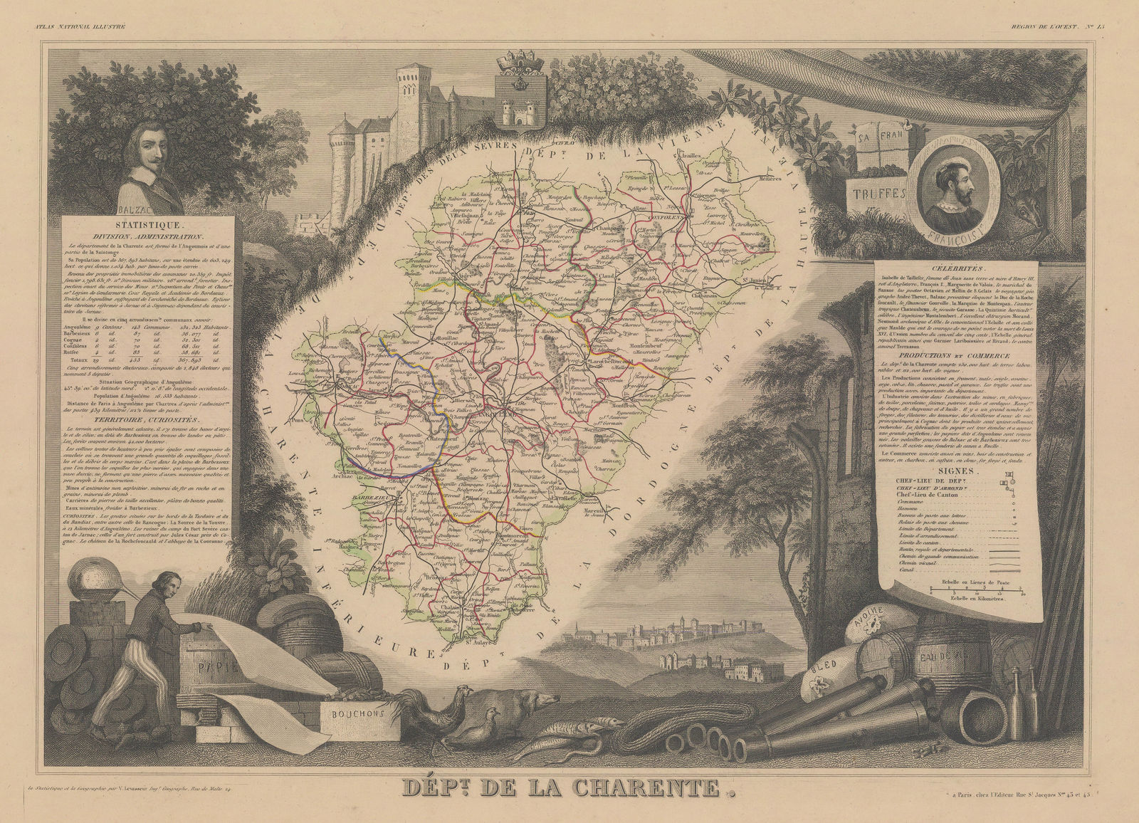 Victor Levasseur, Charente, 1845