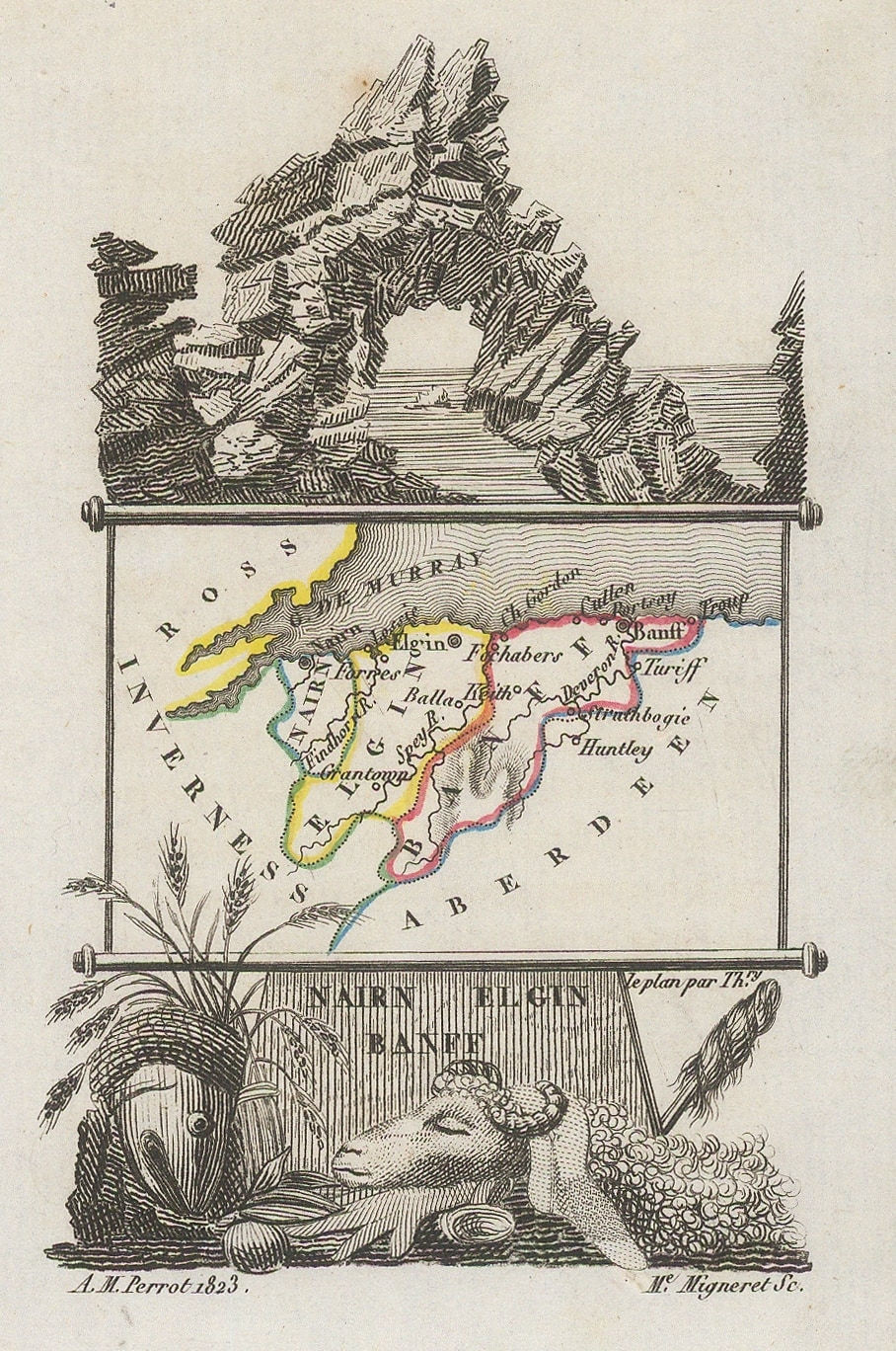 Aristide Michel Perrot, Nairn - Elgin - Banff, 1823