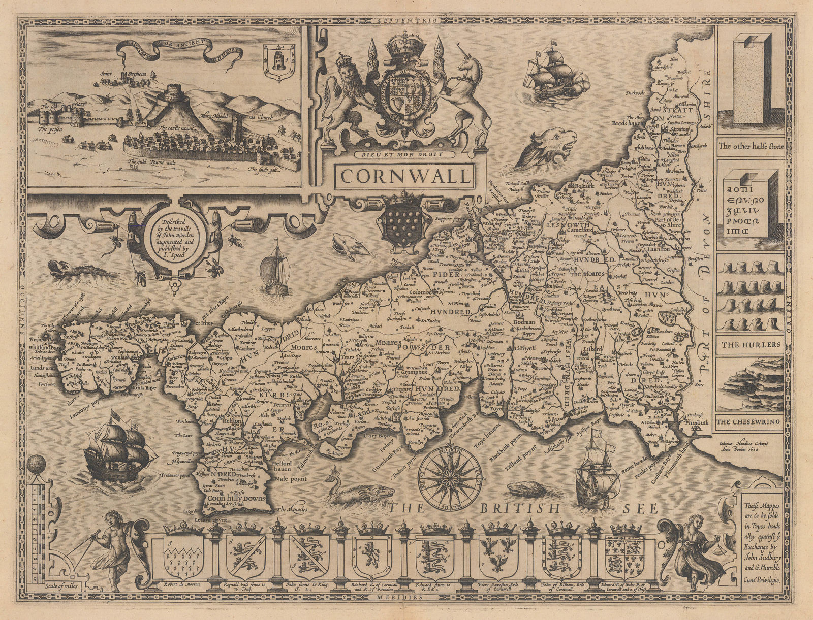 John Speed, Cornwall, 1611