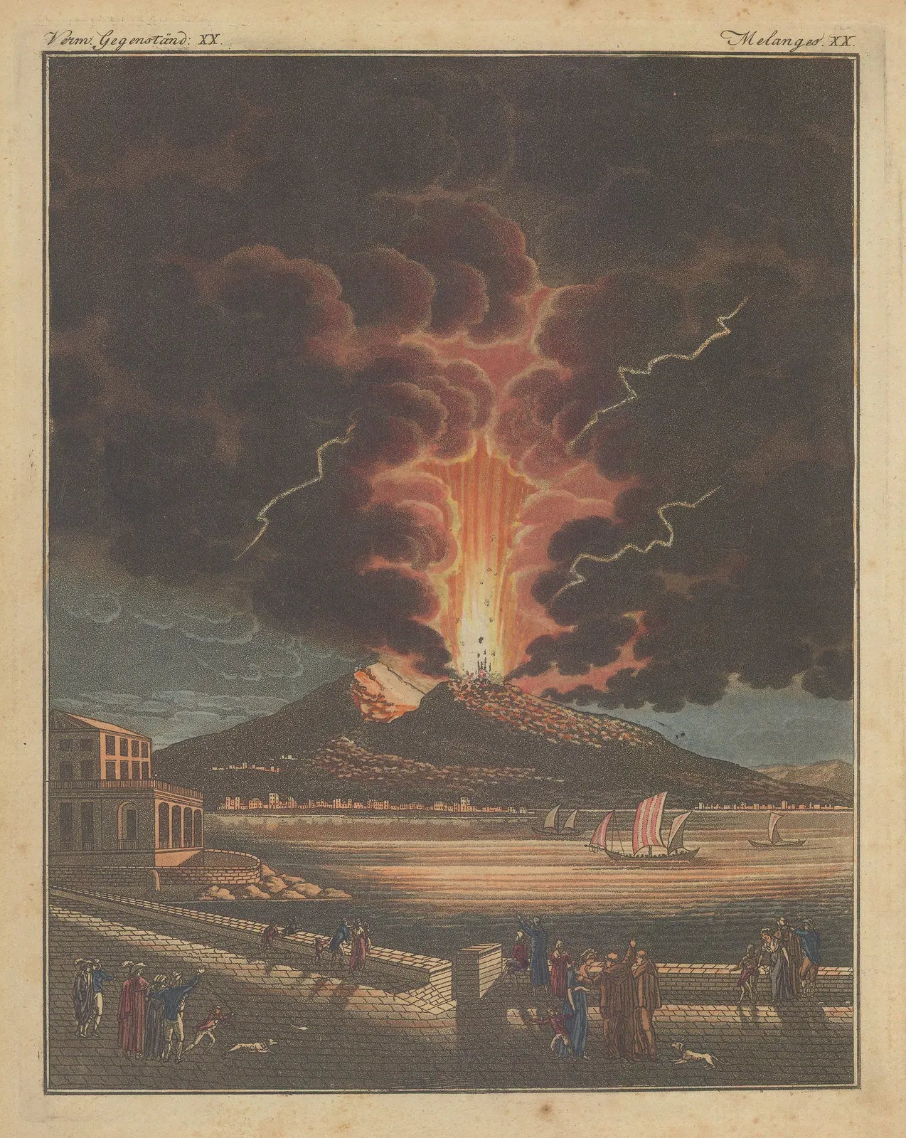 Friedrich Bertuch, Naples - Mount Vesuvius, 1798