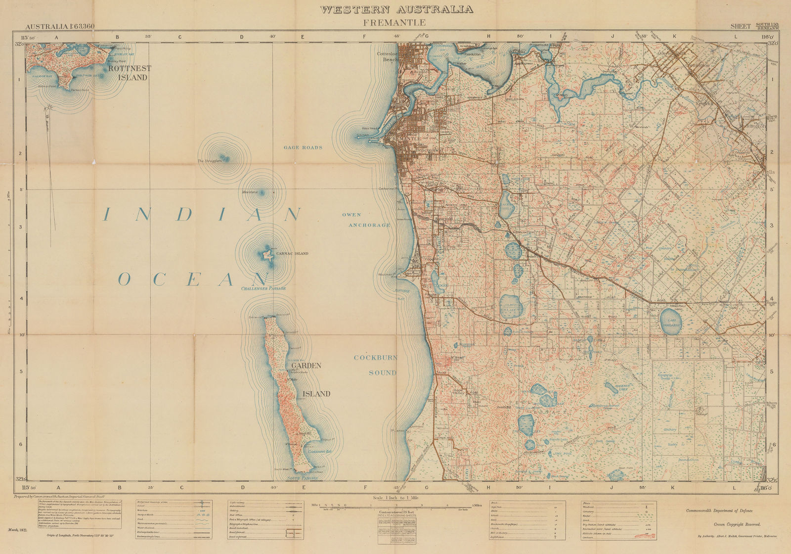 Australian Survey Co, Western Australia - Fremantle, 1921