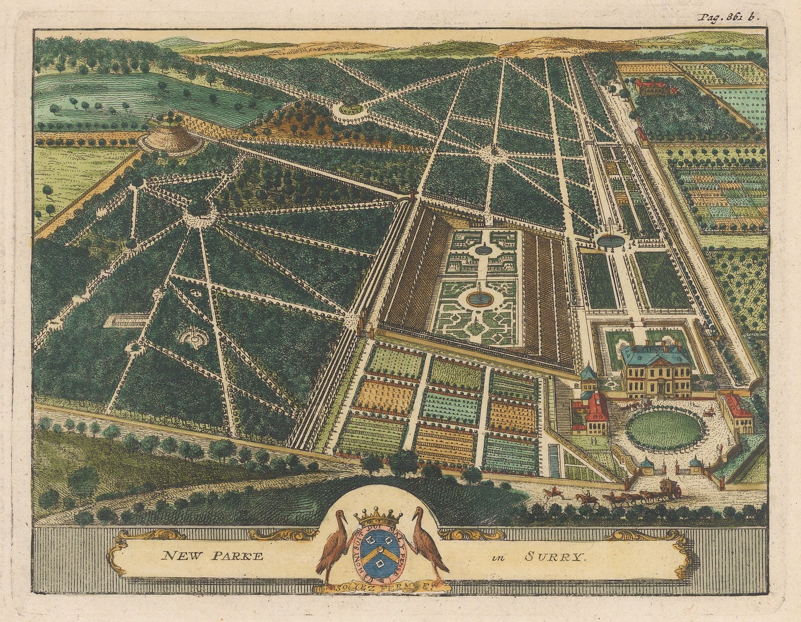 Pieter Van der Aa, New Parke, Surrey, 1727