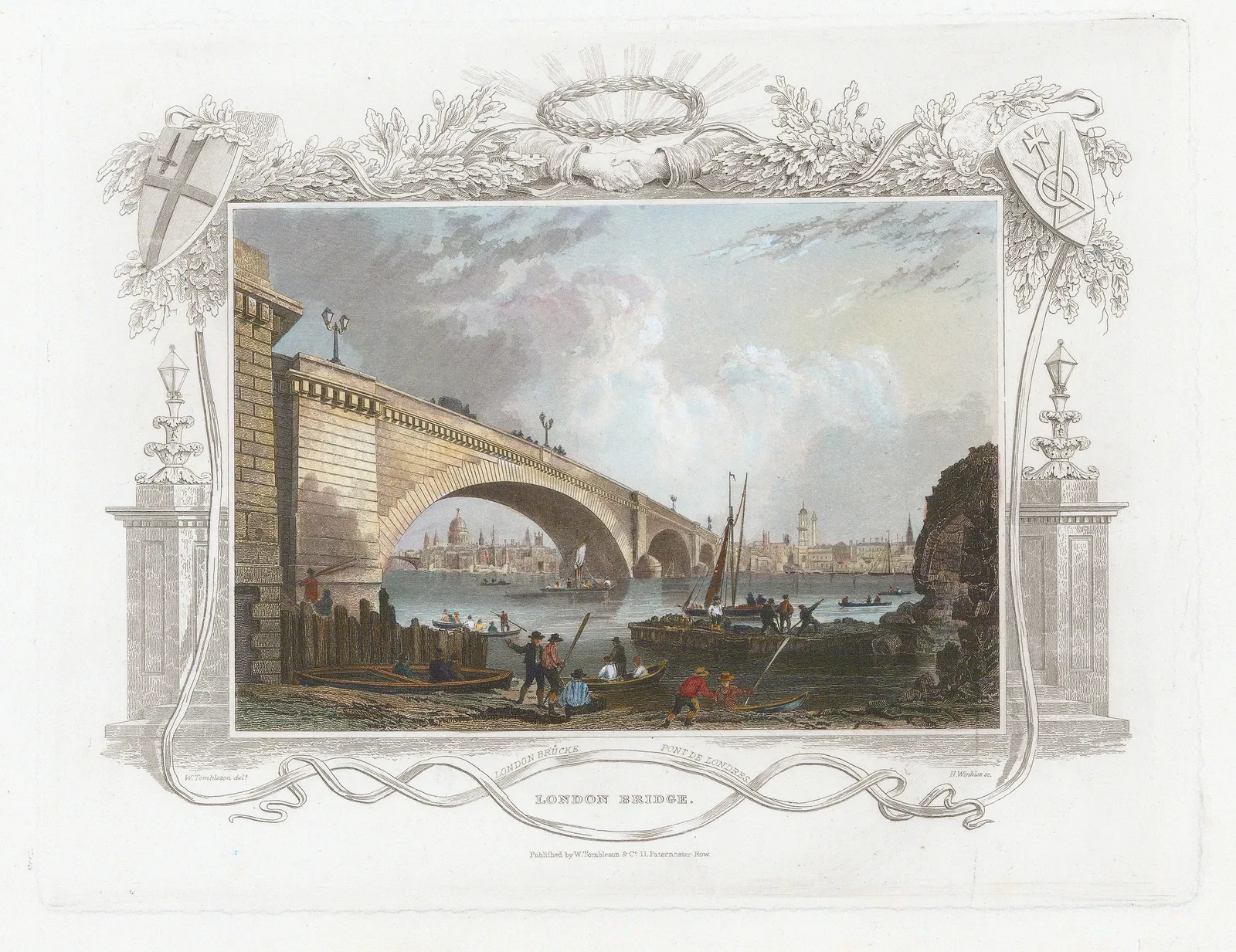 William Tombleson, London - London Bridge, 1845