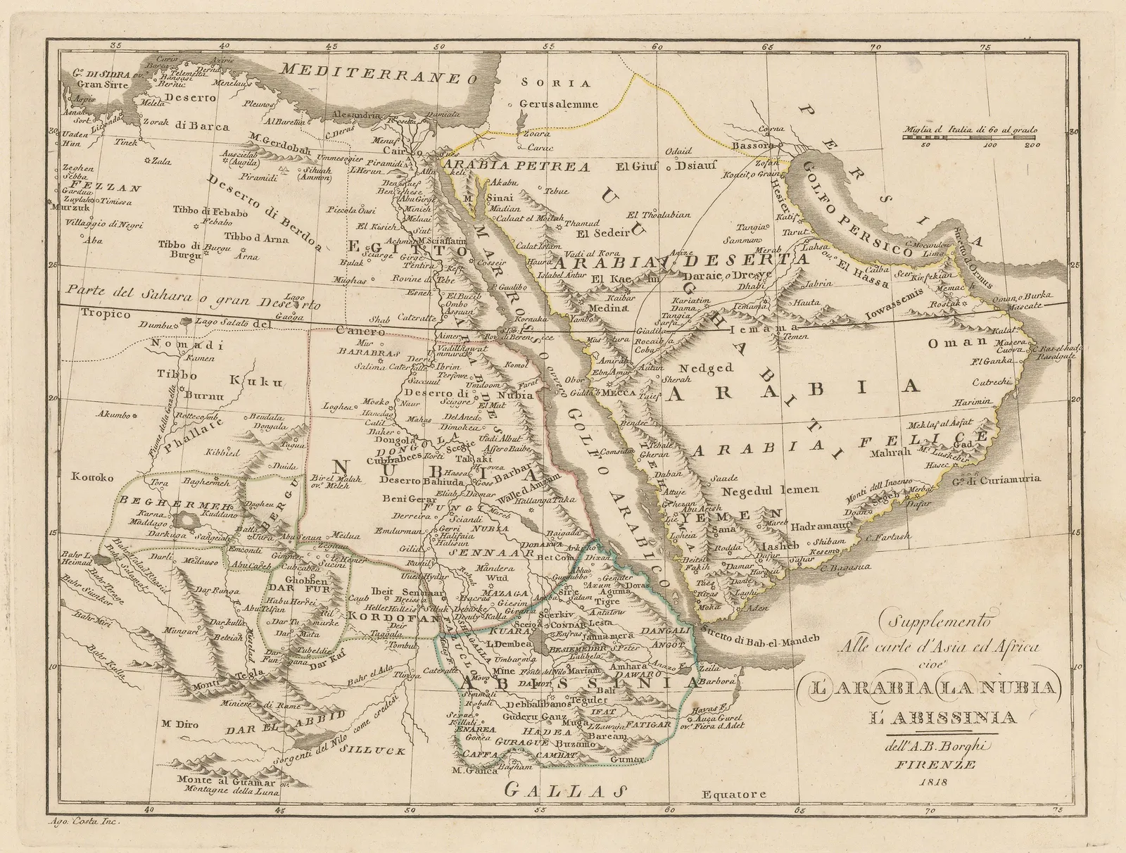Bartolomeo Borghi, Arabia, Nubia, and Abyssinia, 1818