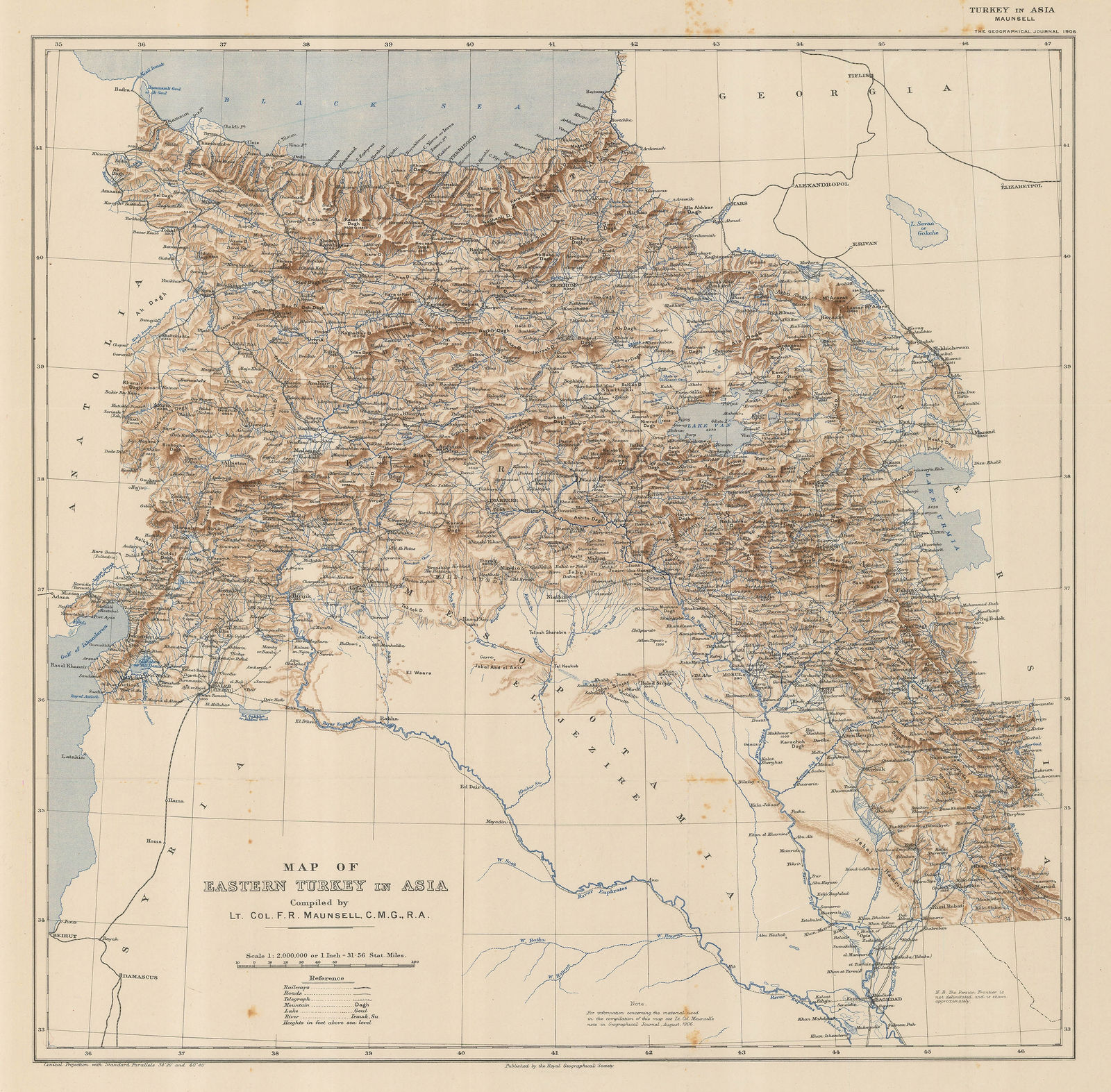 Royal Geographical Society (RGS), Iraq, Syria, Armenia and eastern Turkey, 1906