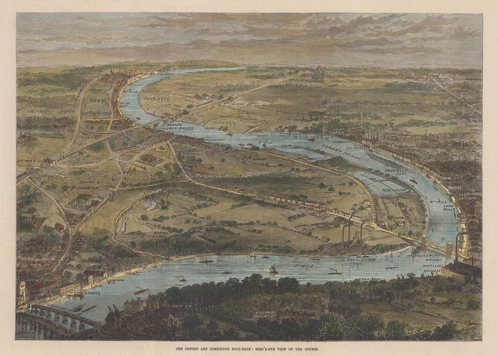 Illustrated London News (ILN), Rowing - Oxford and Cambridge Boat Race, 1875