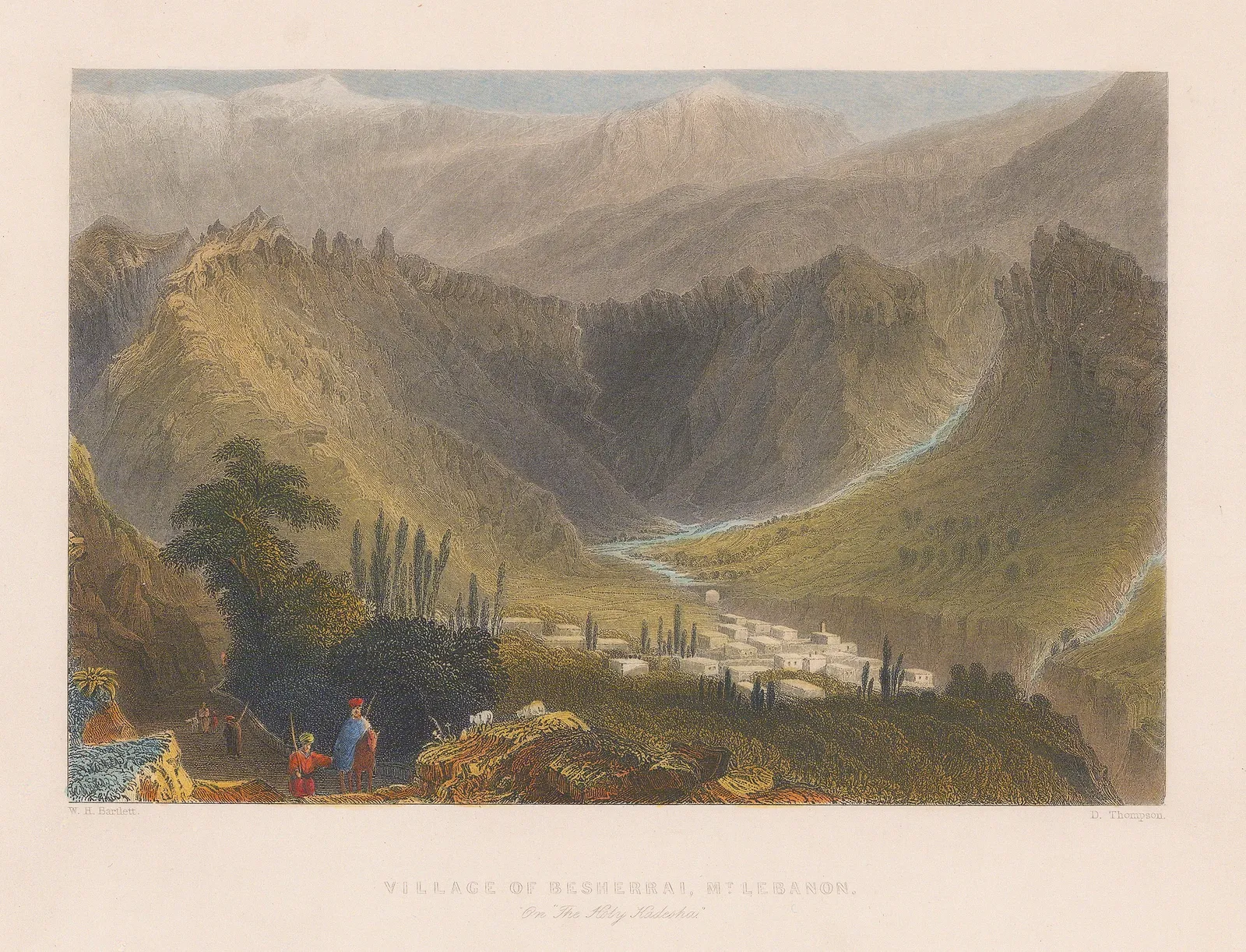 William Bartlett, Lebanon - Holy Kadisha Valley, 1838