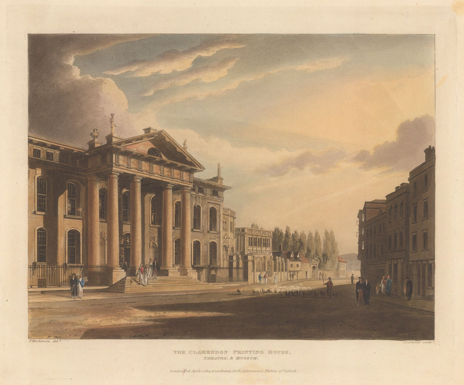 Rudolph Ackermann, Oxford University - Clarendon Printing House, 1814