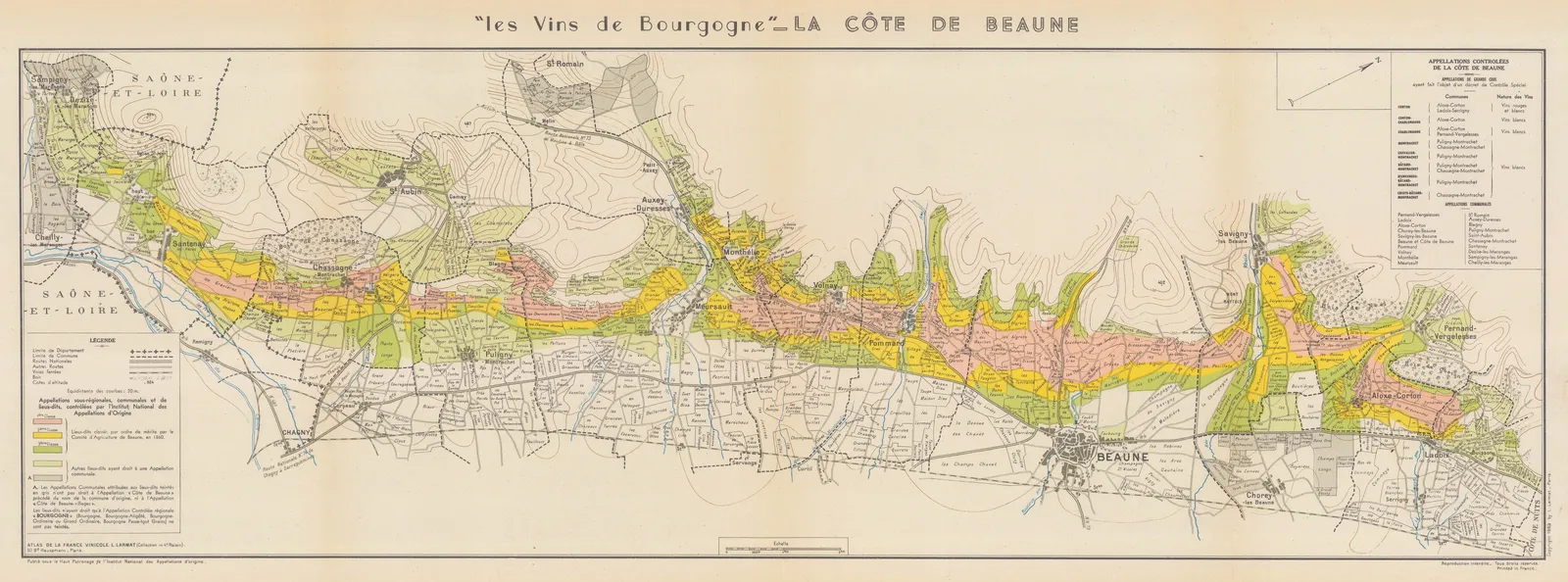 Louis Larmat, Les Vins de Bourgogne - La Cote de Beaune, 1953