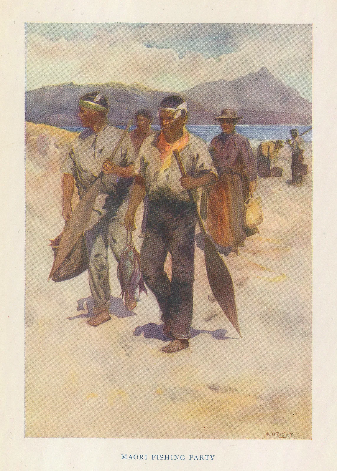 A. & C. Black Ltd., New Zealand - Maori fishing party, 1915