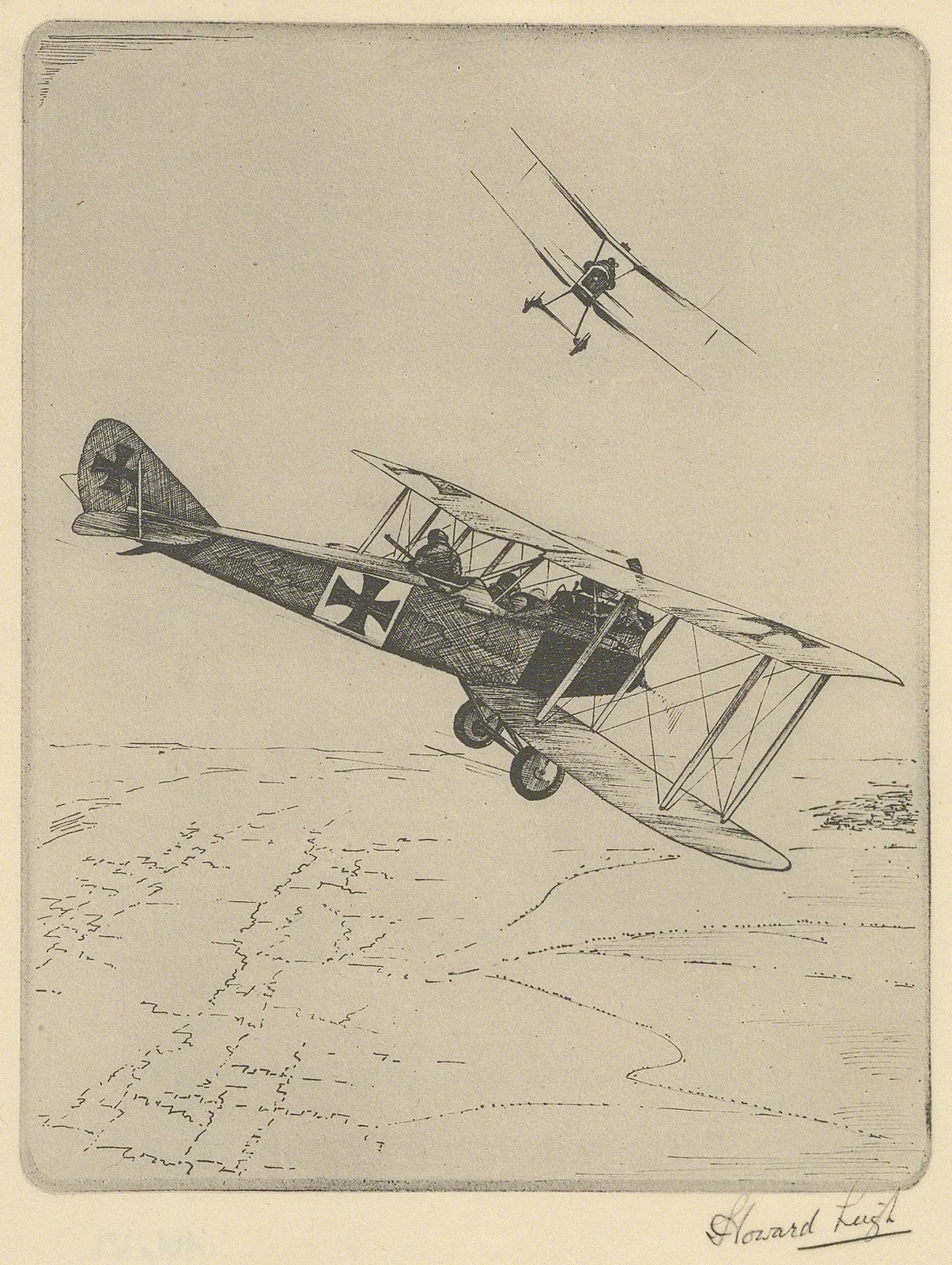 Howard Leigh, Aviation - Rumpler C.V , 1934