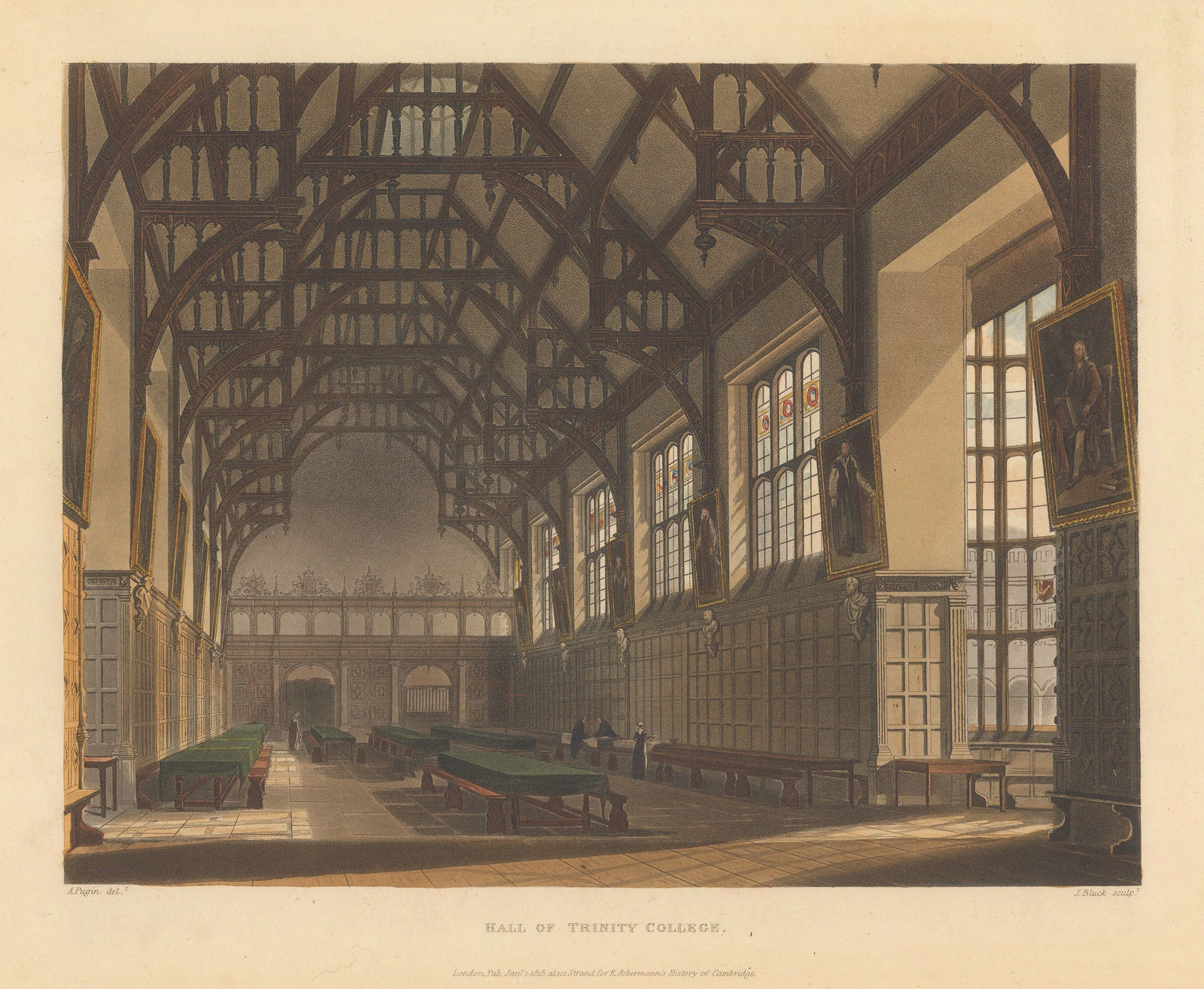 Rudolph Ackermann, Cambridge University - Trinity College, 1815