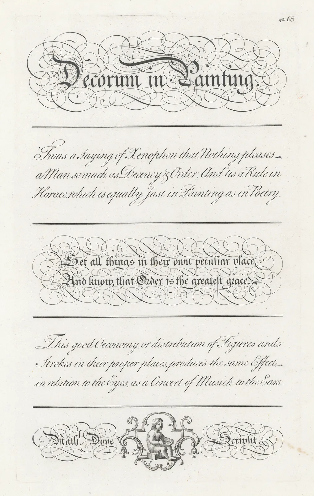 George Bickham, Typography - Painting, 1736