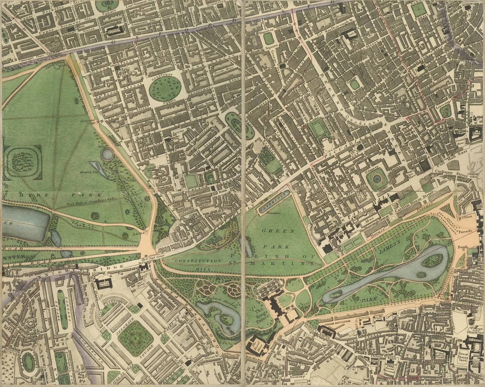 Christopher & John Greenwood, The Grandest Map of Georgian London, 1827