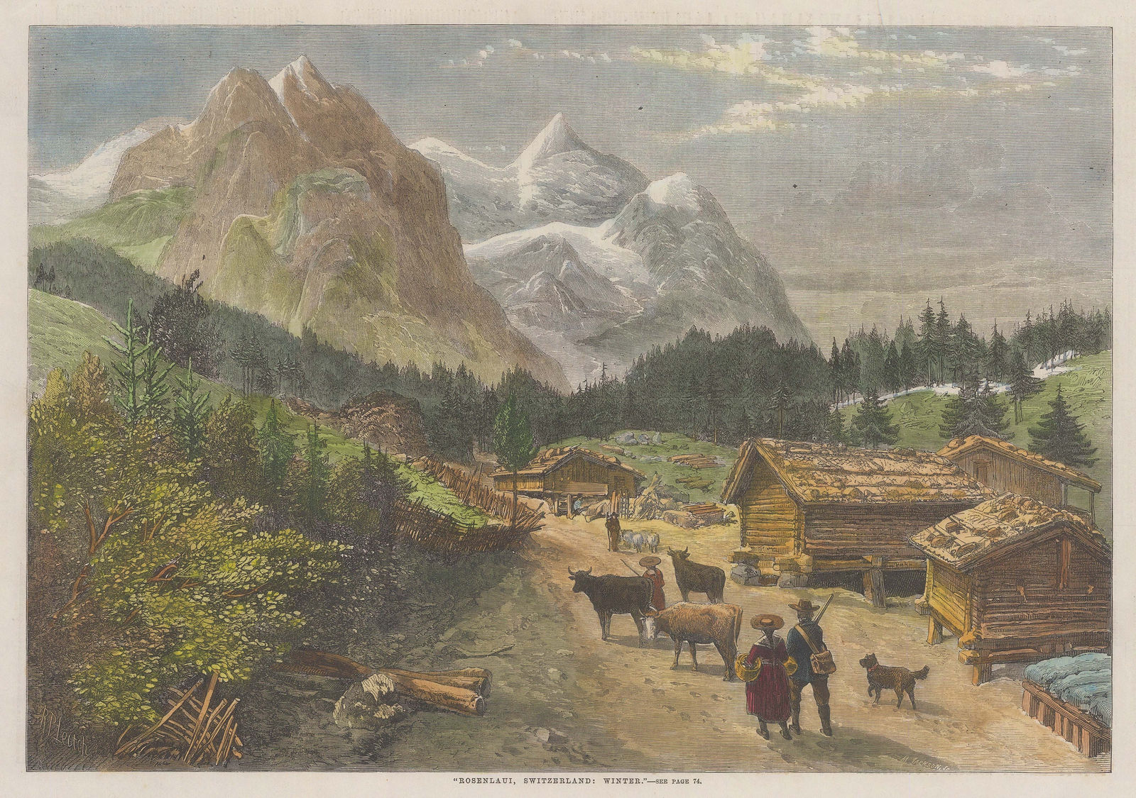 Illustrated London News (ILN), Switzerland - Bernese Alps, Rosenlaui Glacier, 1863