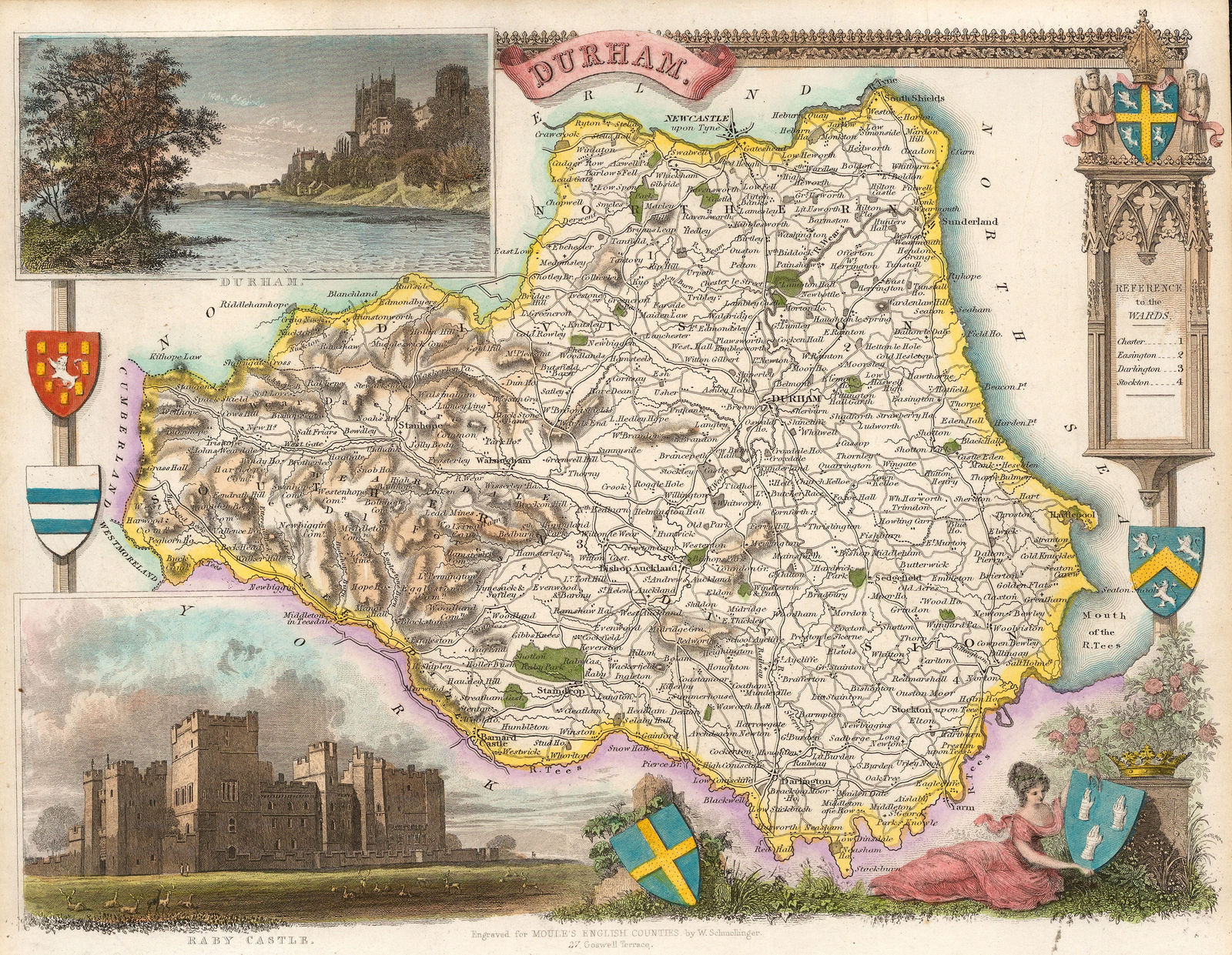 Thomas Moule, Durham, 1840 c.