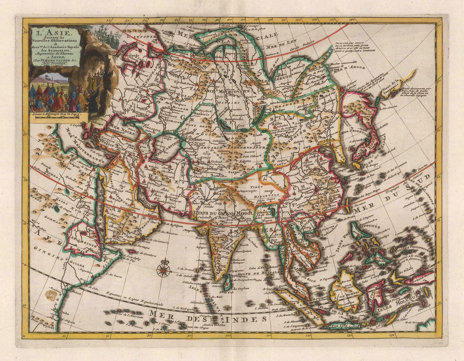 Pieter van der Aa, Asia, 1714