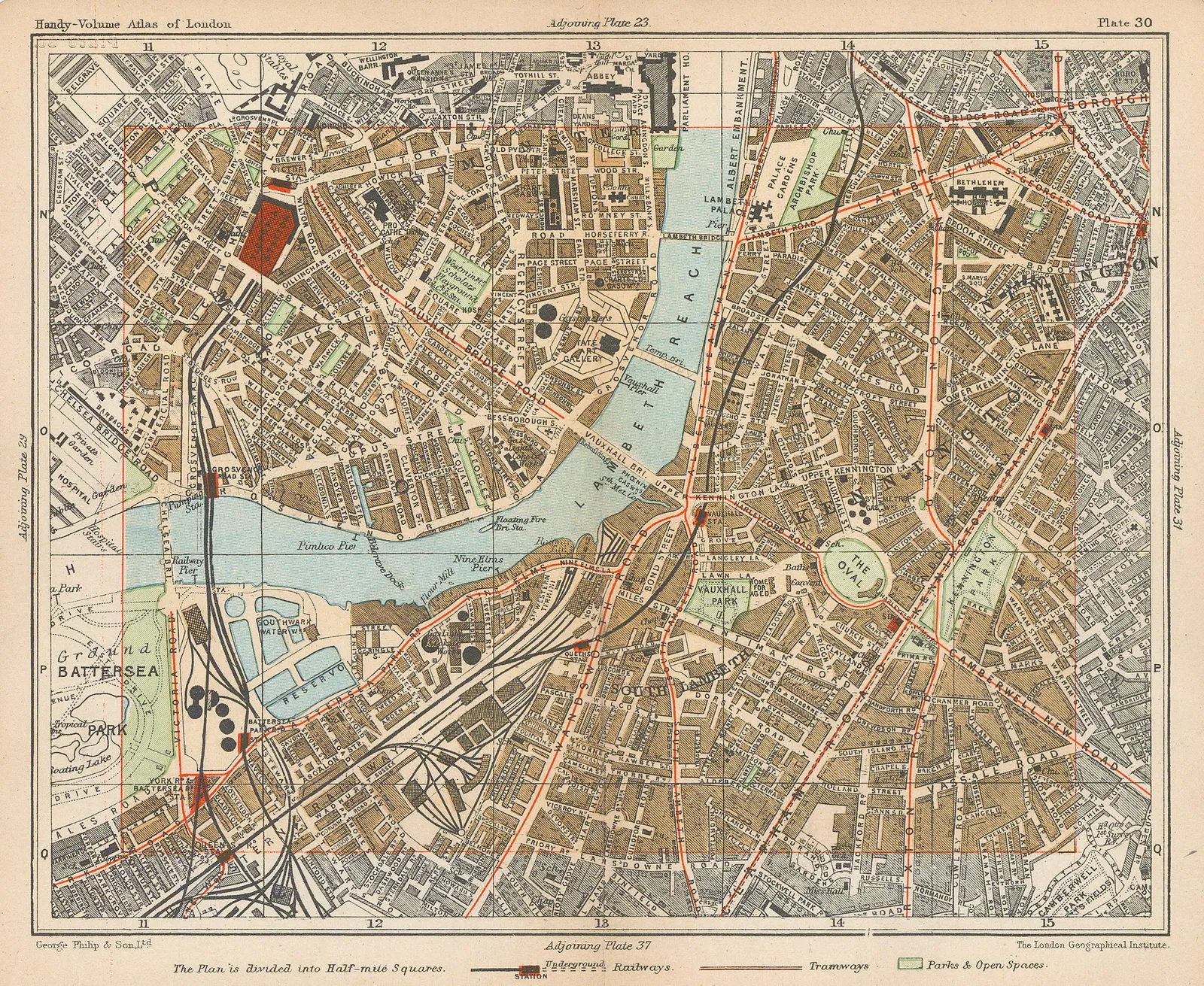 George Philip & Son Ltd., Pimlico, Victoria, Lambeth and Kennington, 1904