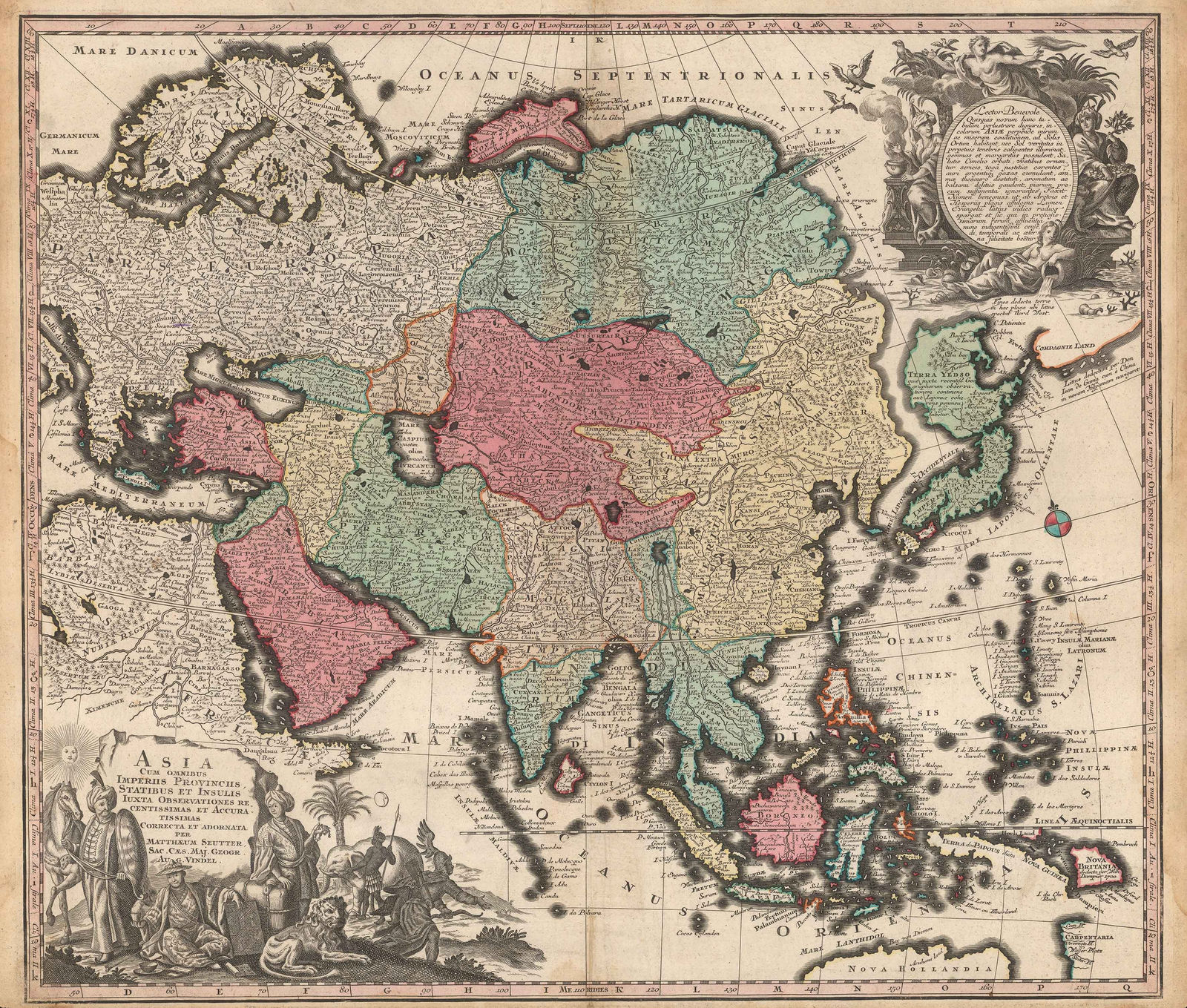 Matthaus Seutter, Asia, 1740 c.